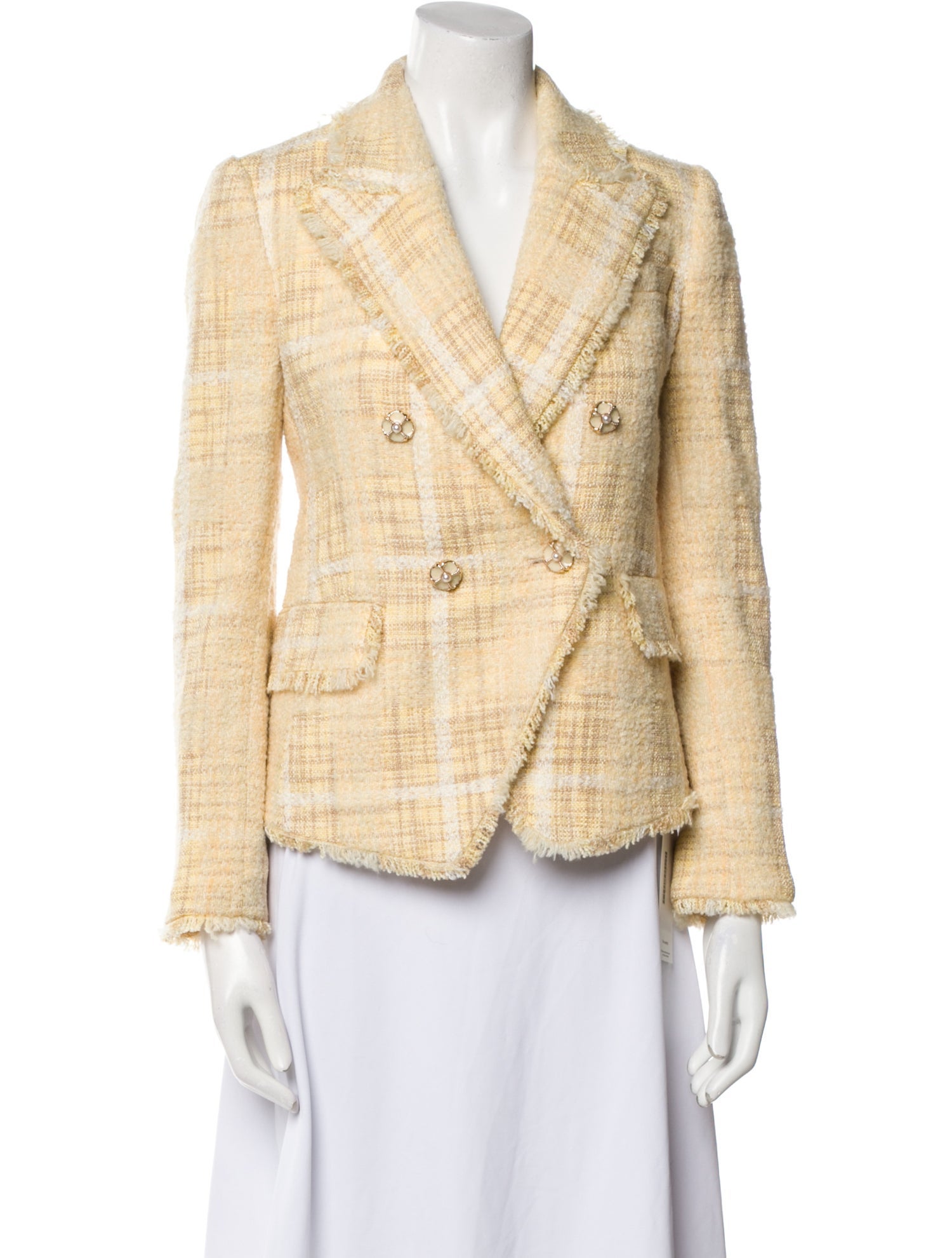 LoveShackFancy Plaid Print Blazer w/ Tags