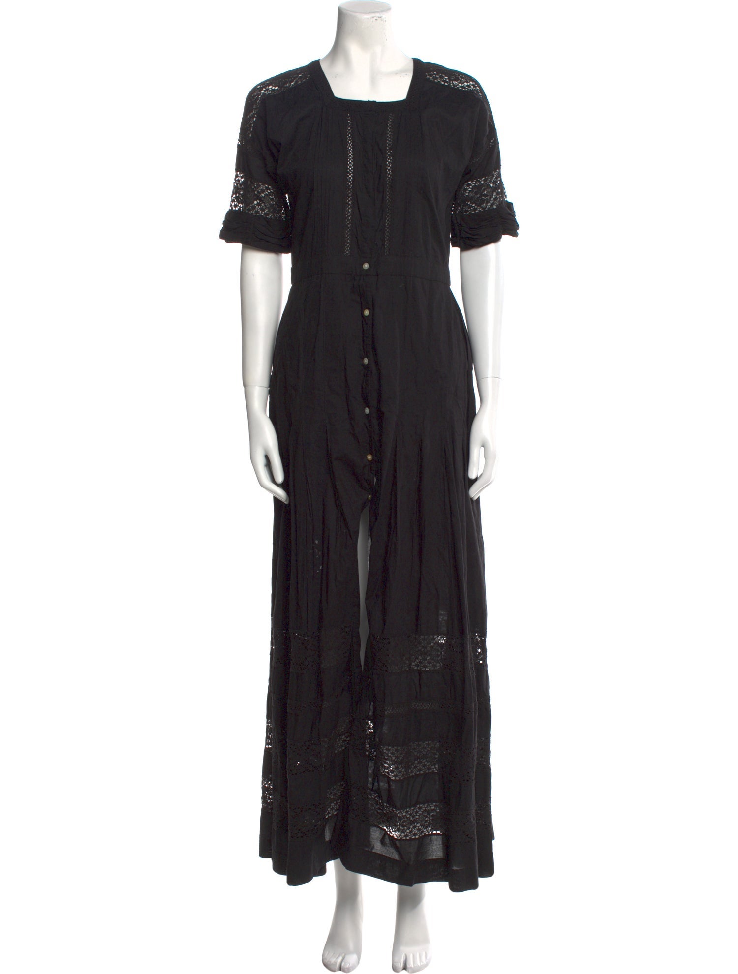 LoveShackFancy Square Neckline Long Dress