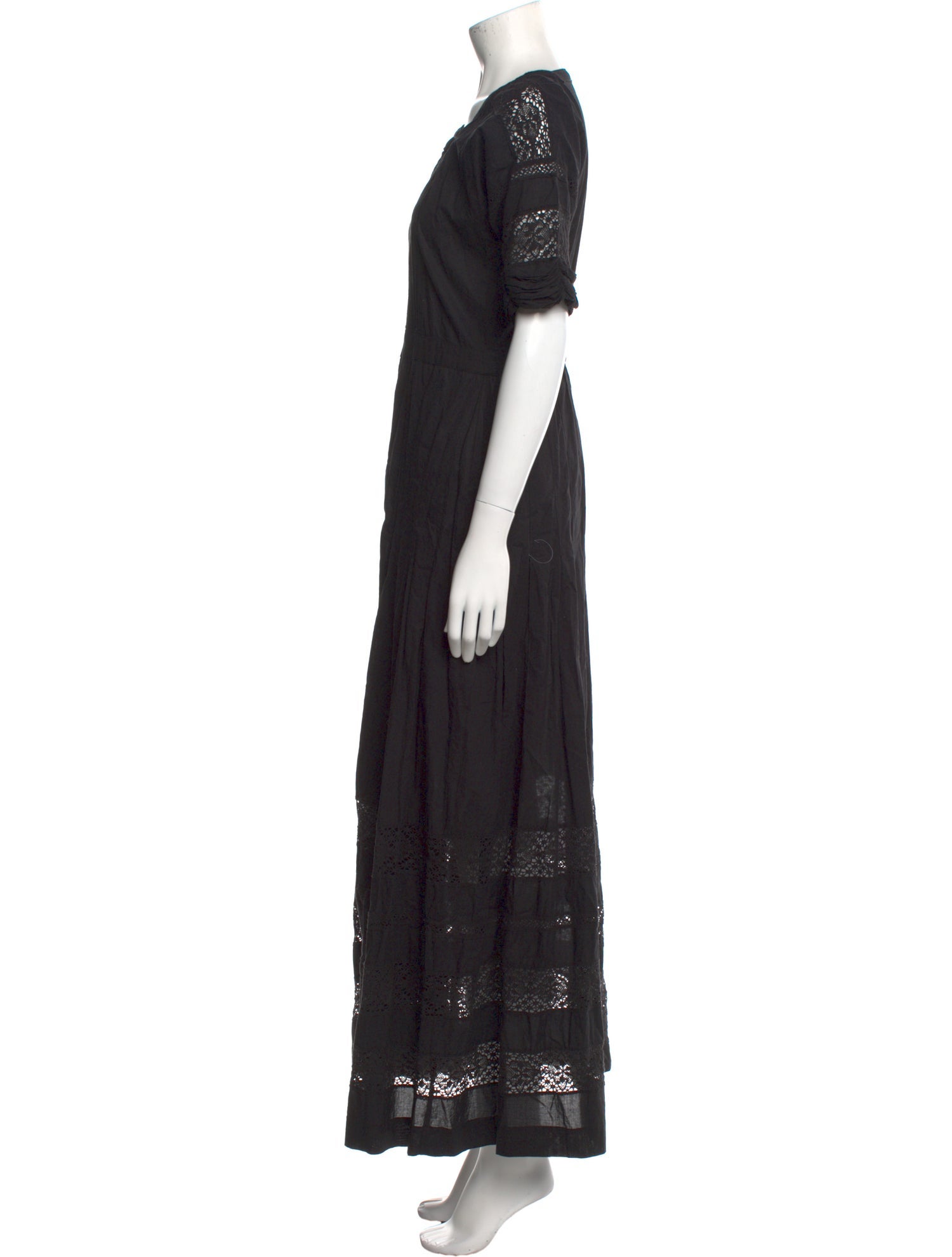 LoveShackFancy Square Neckline Long Dress