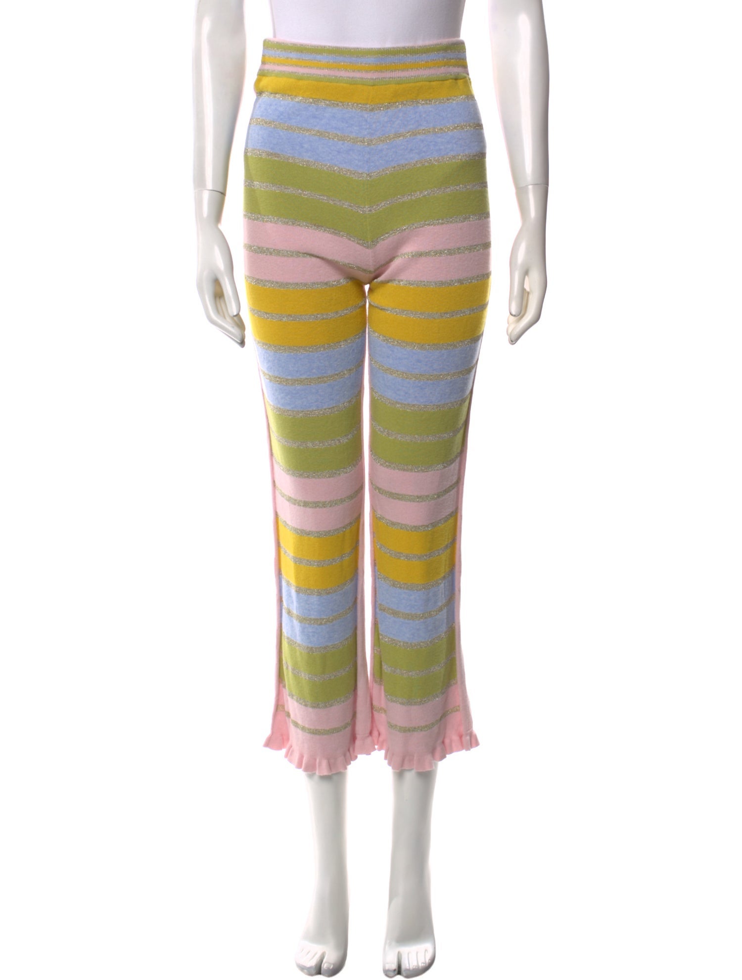 LoveShackFancy Striped Wide Leg Pants