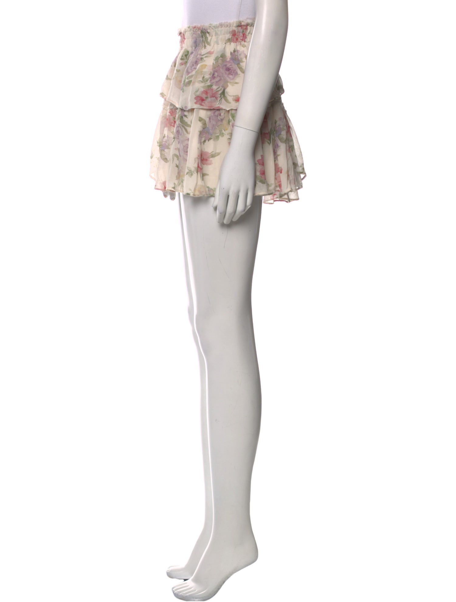 LoveShackFancy Silk Mini Skirt