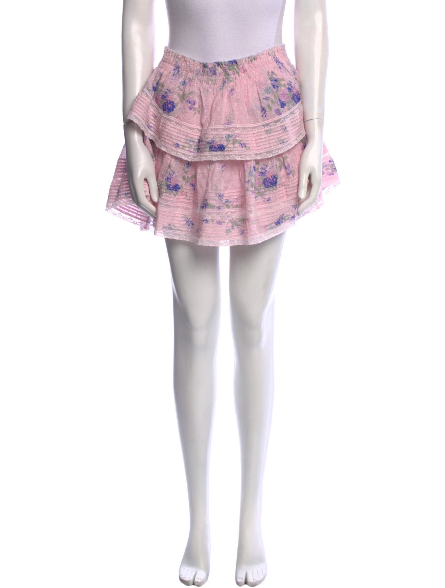 LoveShackFancy Printed Mini Skirt