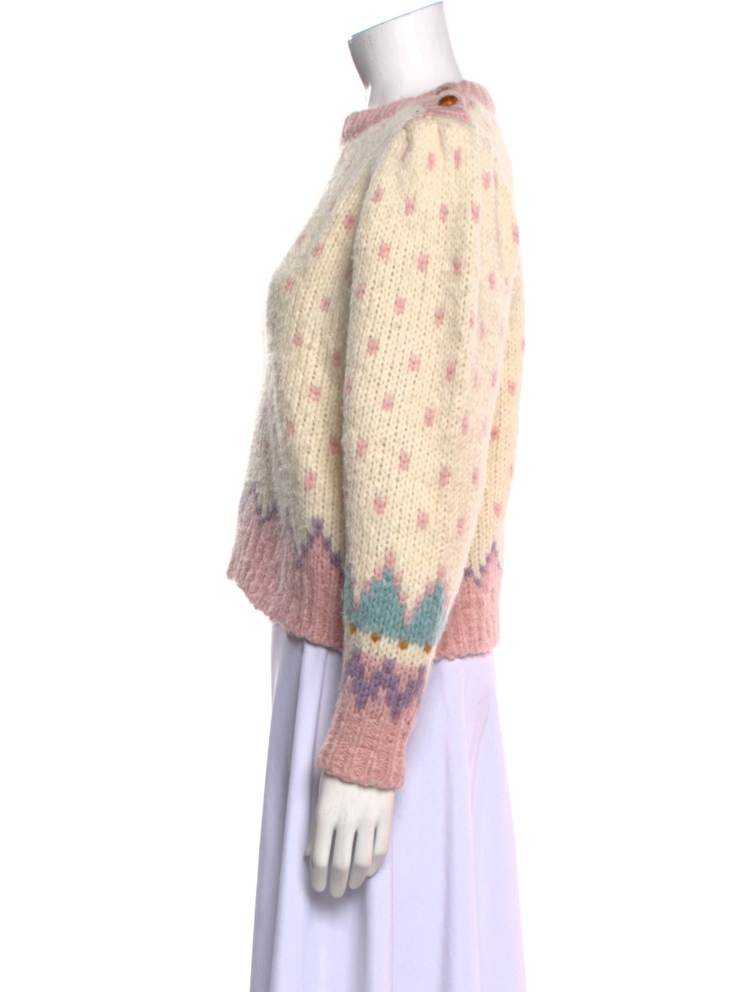 LoveShackFancy Alpaca Printed Sweater