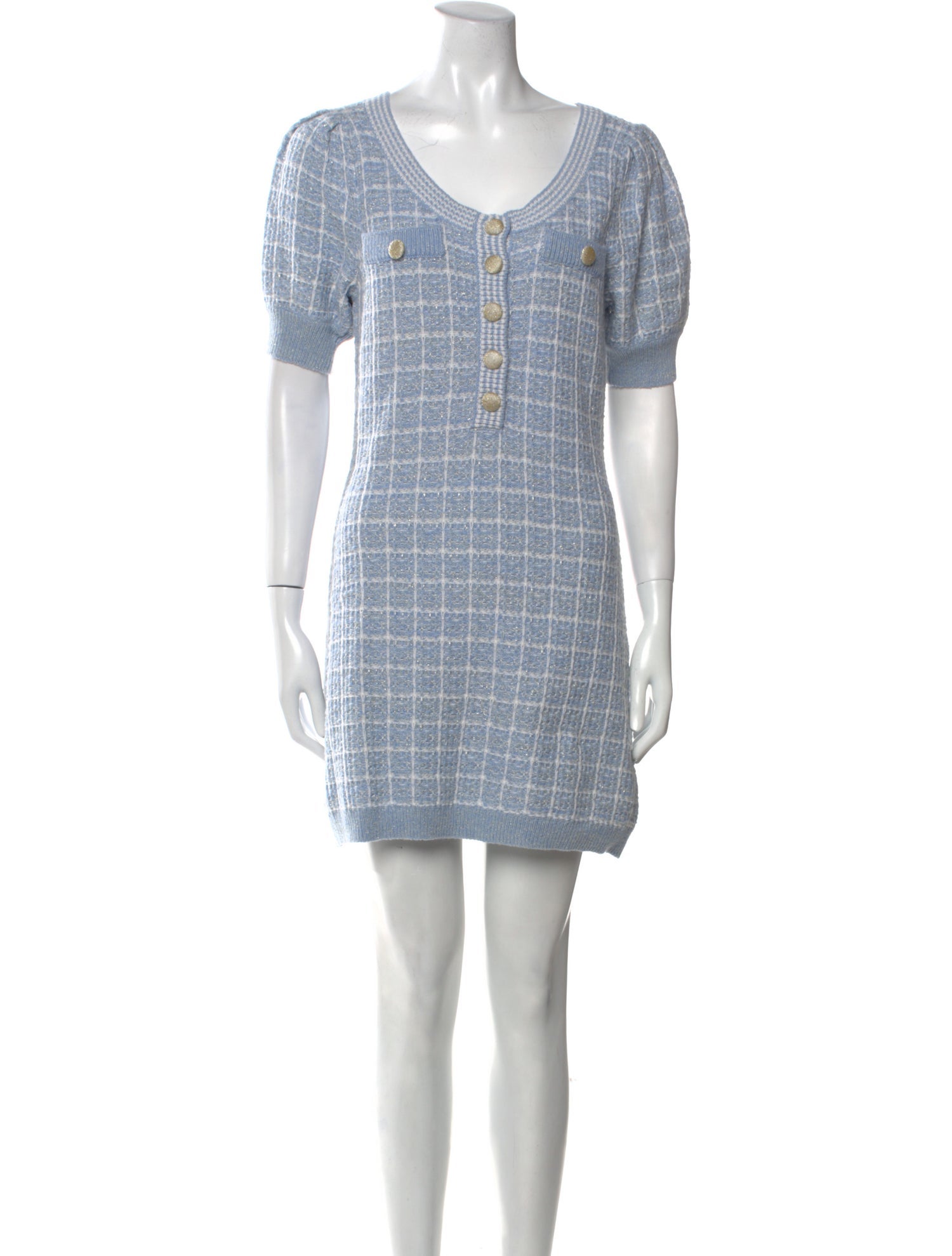 LoveShackFancy Plaid Print Mini Dress