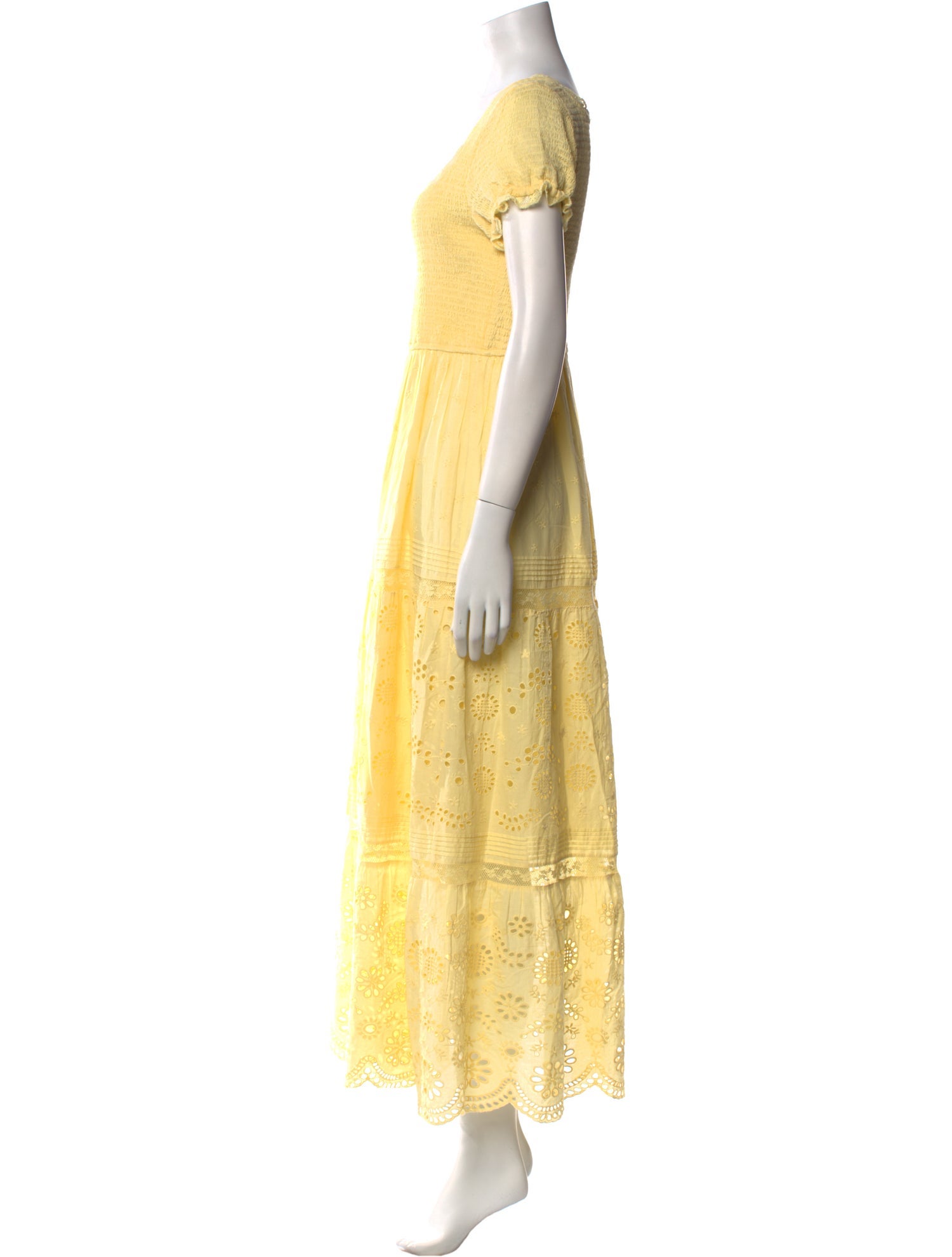 LoveShackFancy Square Neckline Long Dress