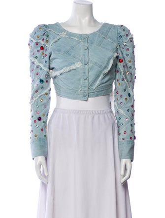 LoveShackFancy Floral Print Evening Jacket