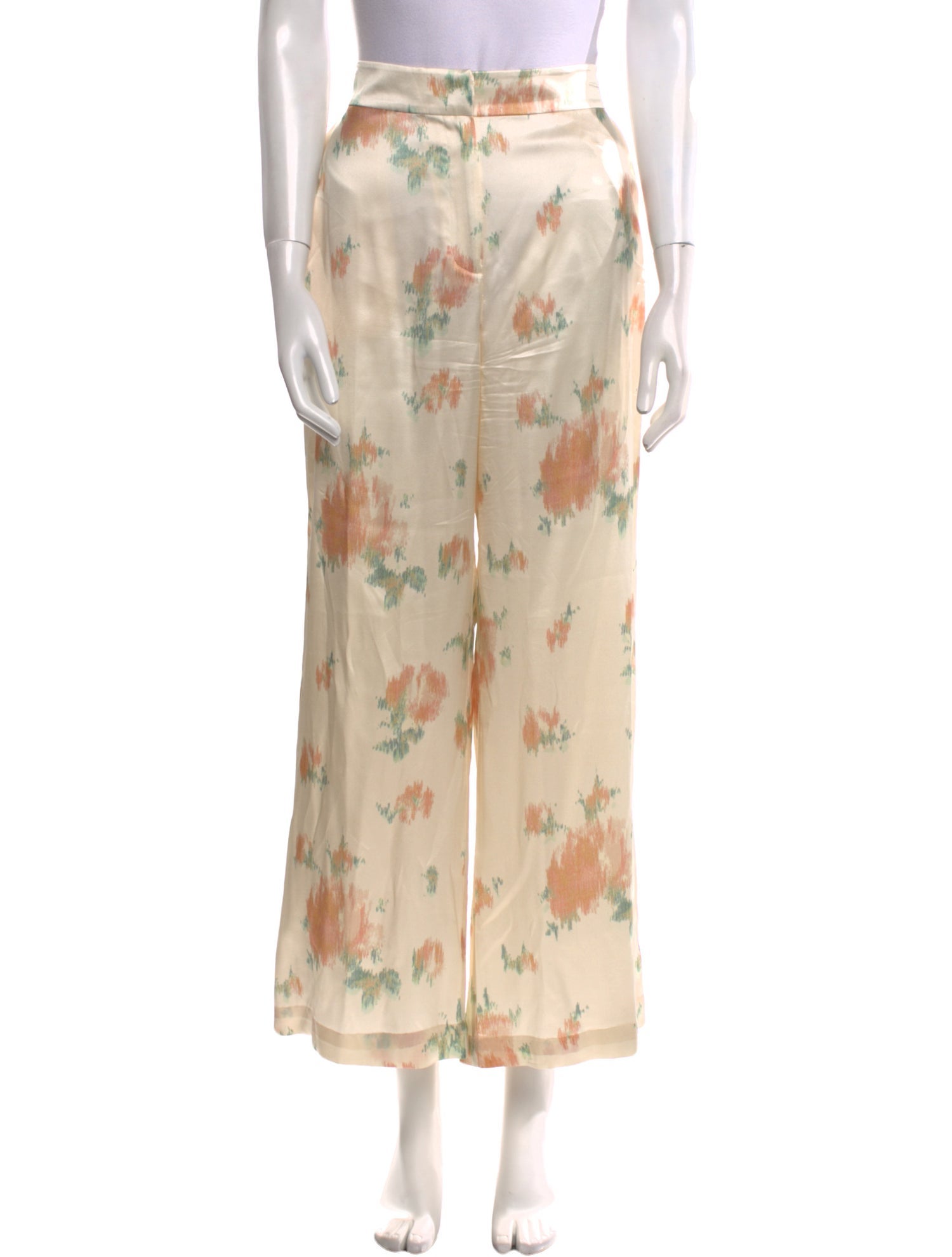 LoveShackFancy Silk Wide Leg Pants