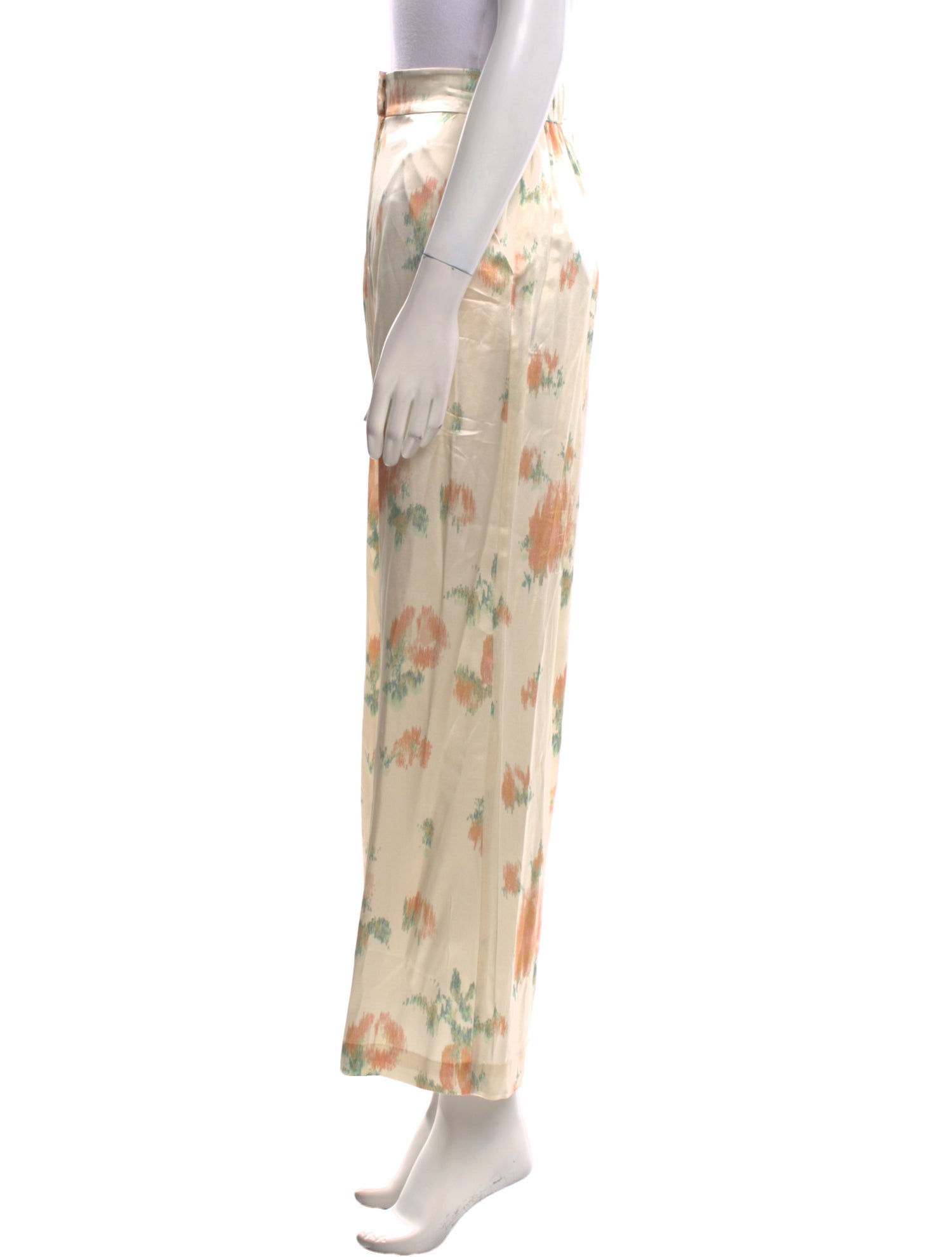 LoveShackFancy Silk Wide Leg Pants