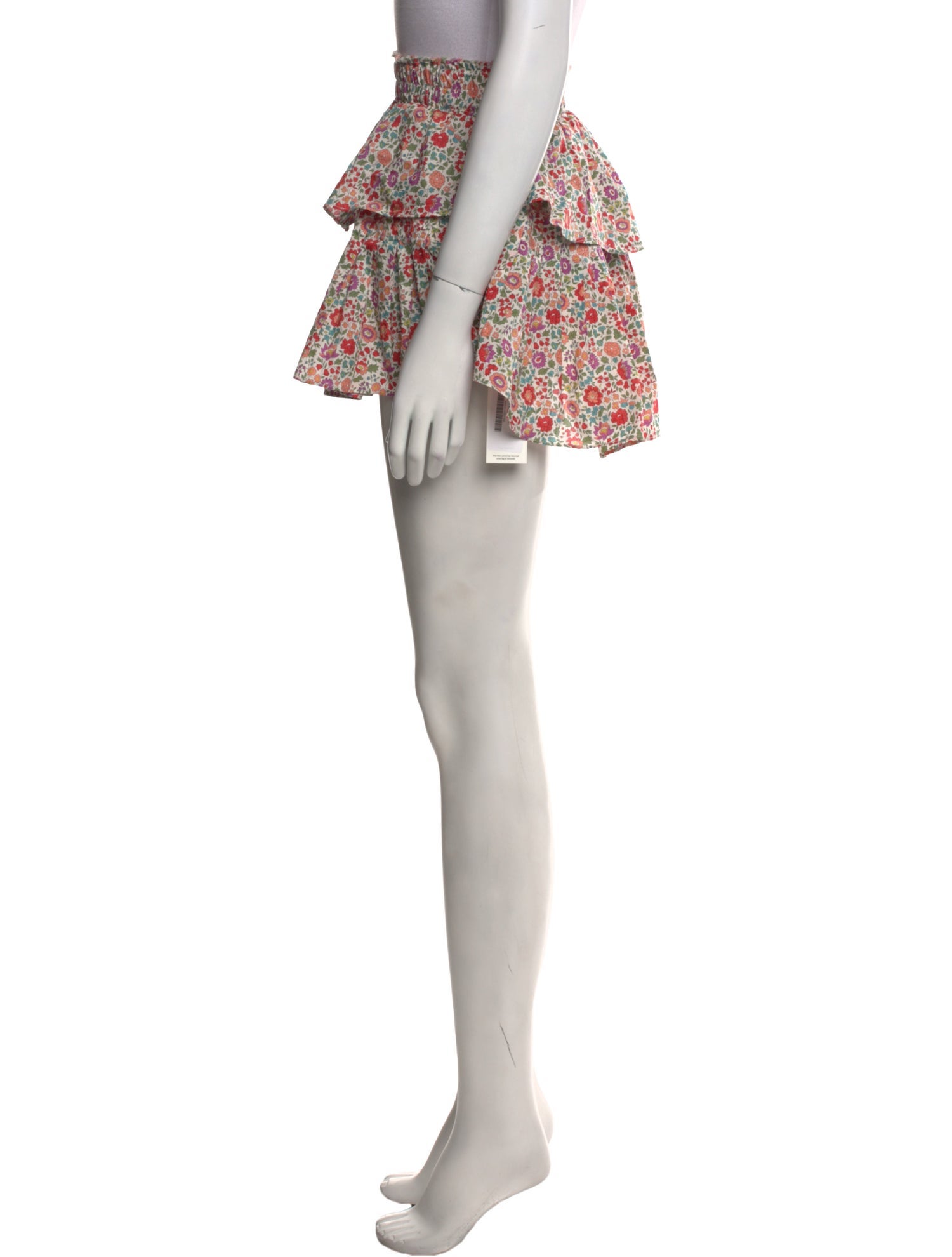 LoveShackFancy Floral Print Mini Skirt