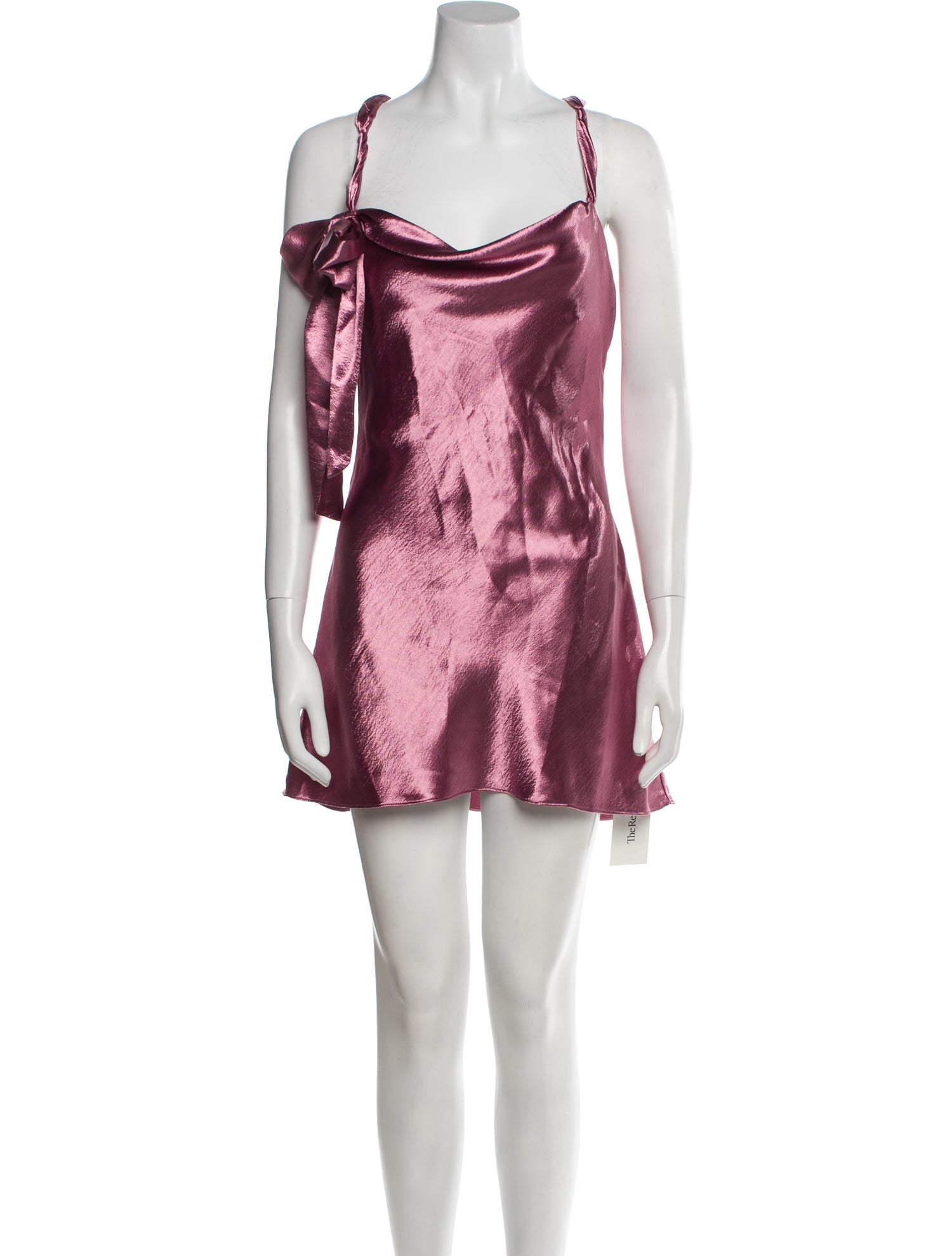 LoveShackFancy Cowl Neck Mini Dress