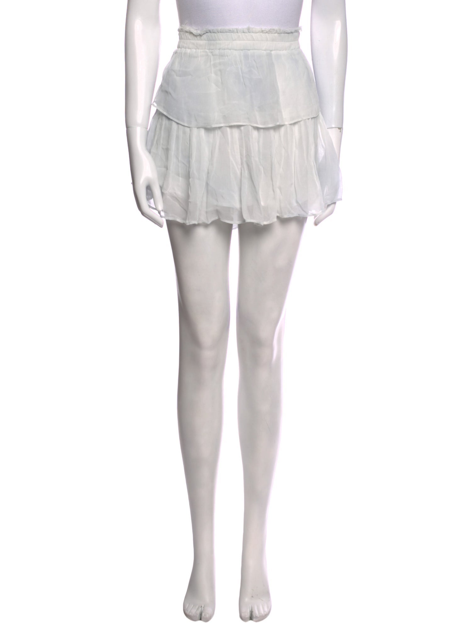 LoveShackFancy Ruffle Embellishment Mini Skirt