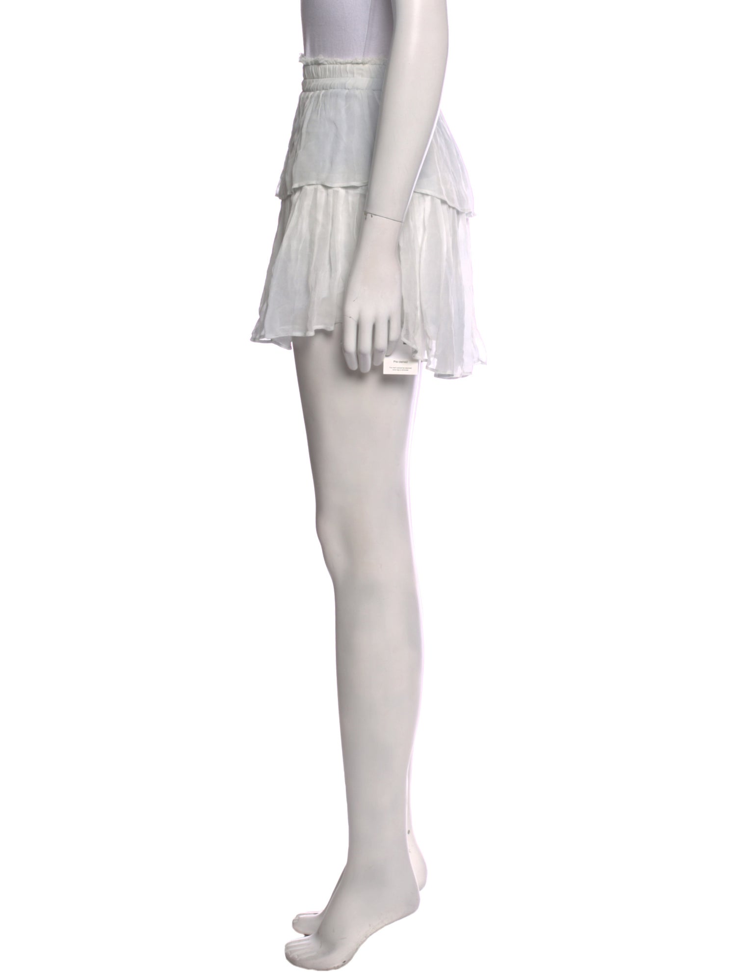 LoveShackFancy Ruffle Embellishment Mini Skirt