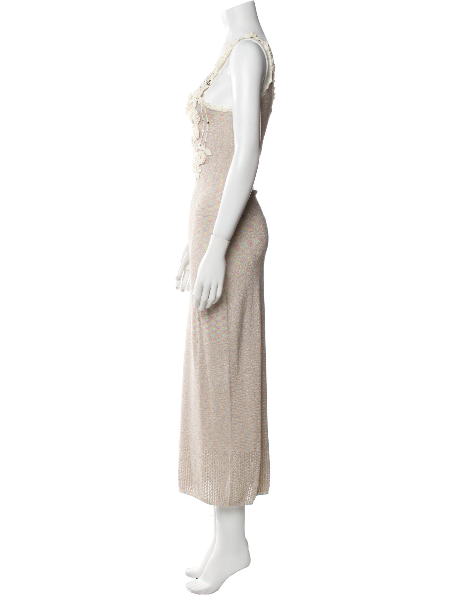 LoveShackFancy V-Neck Long Dress