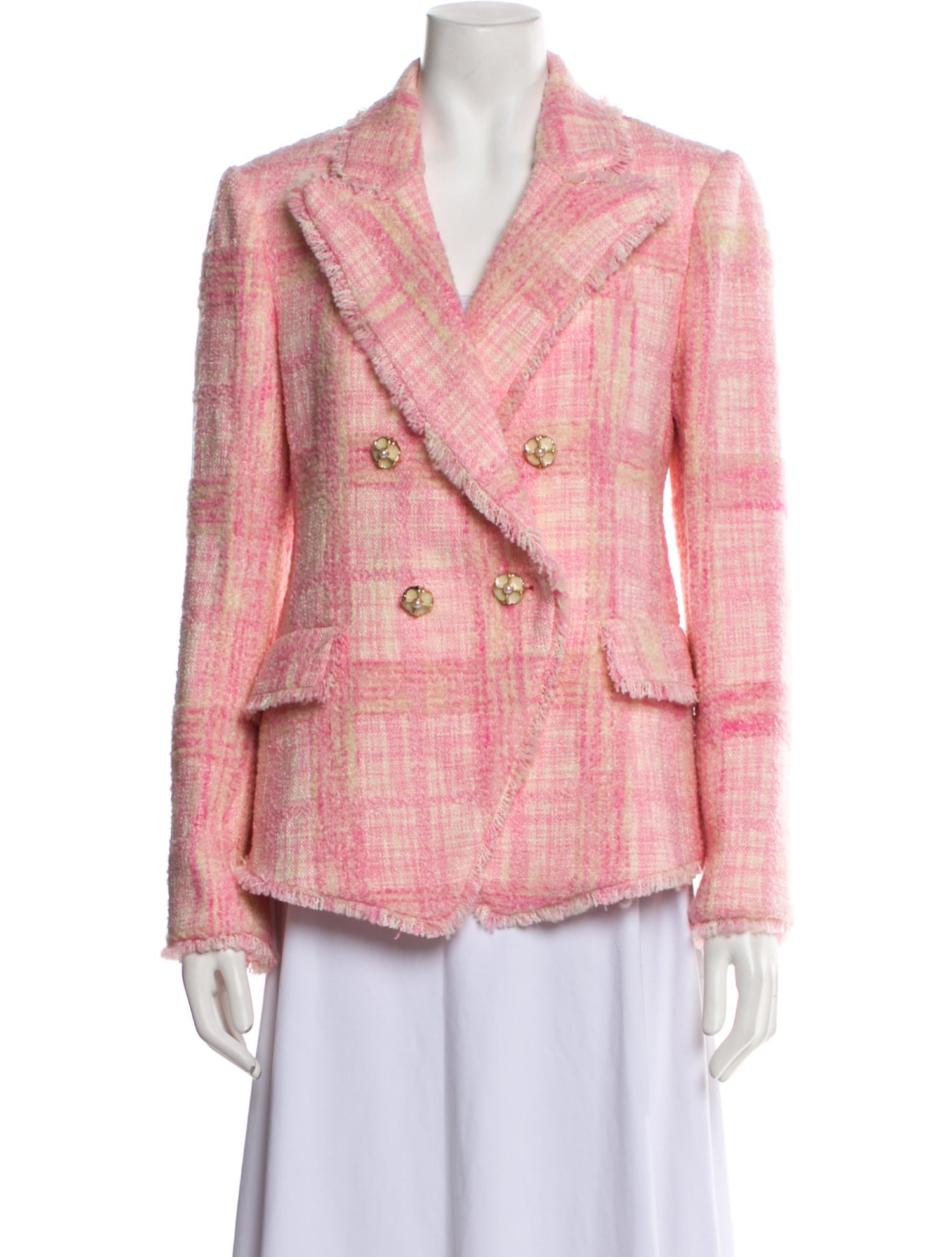 LoveShackFancy Plaid Print Blazer w/ Tags