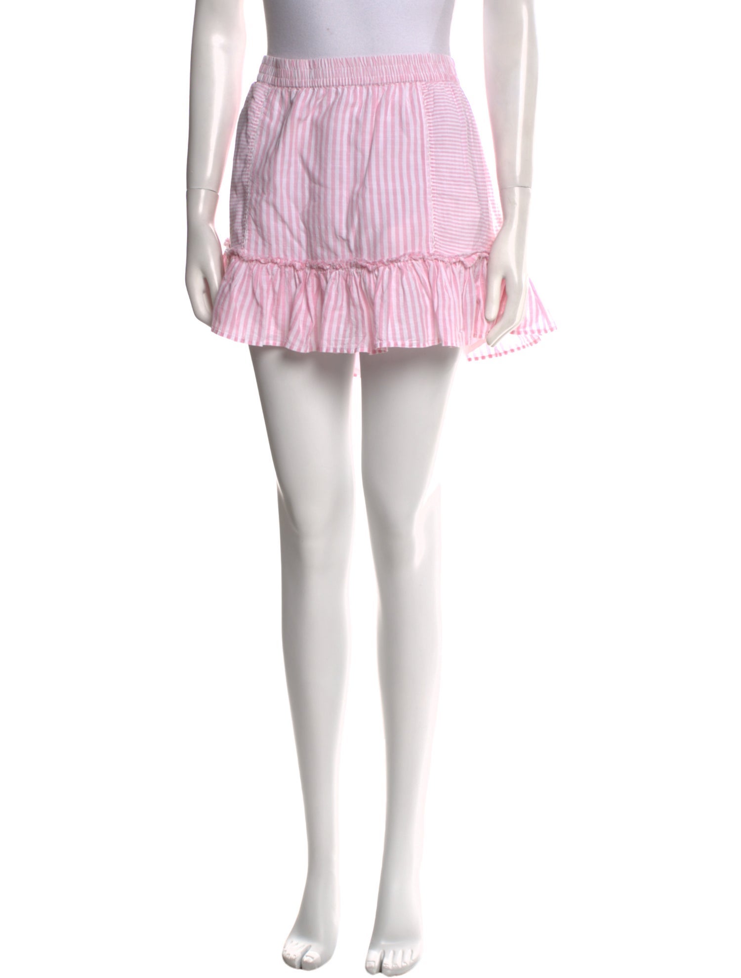 LoveShackFancy Striped Mini Skirt