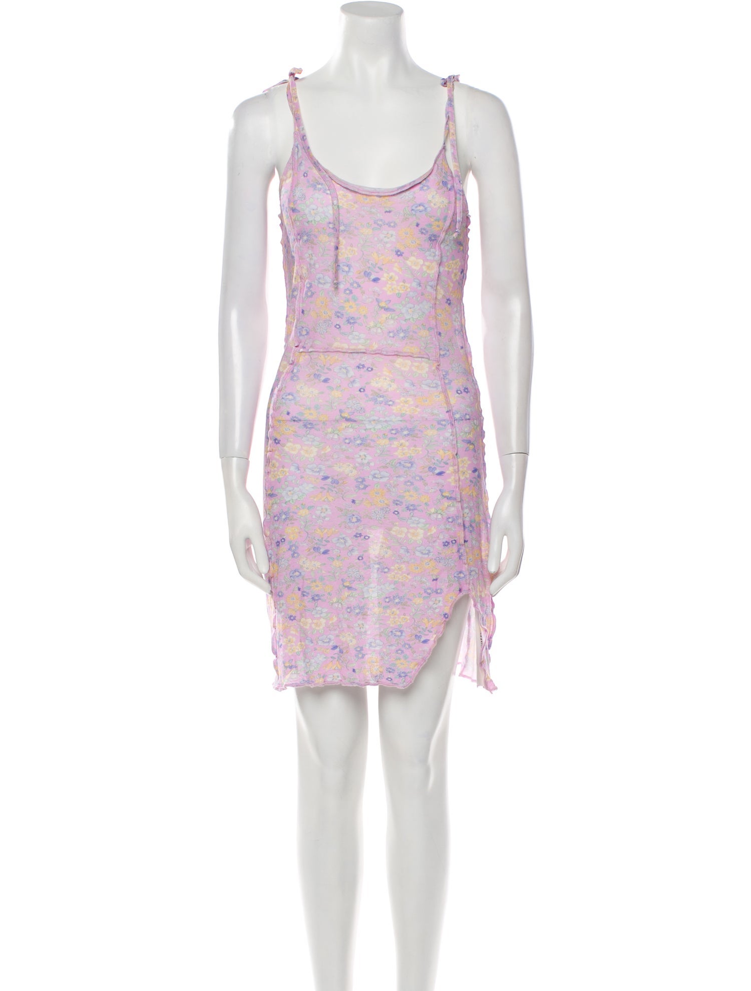 LoveShackFancy Floral Print Embroidered Accent Nightgown