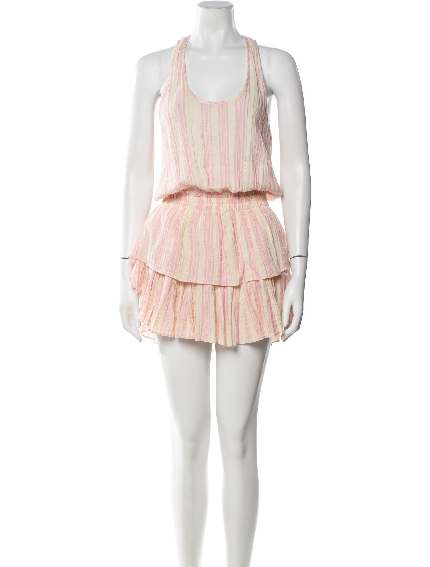 LoveShackFancy Striped Mini Dress