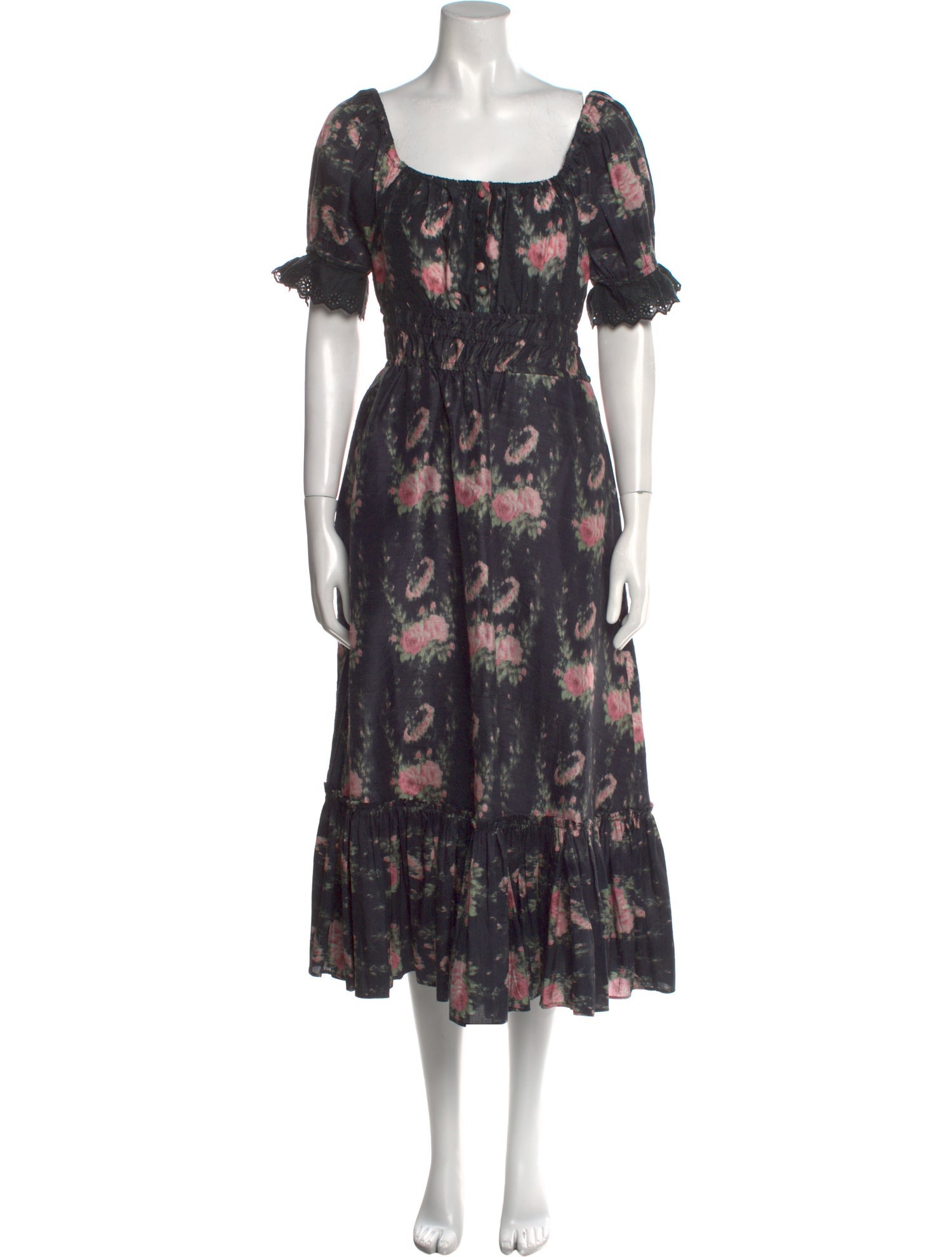 LoveShackFancy Silk Long Dress