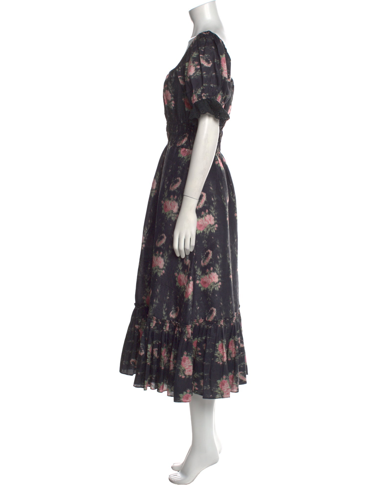 LoveShackFancy Silk Long Dress