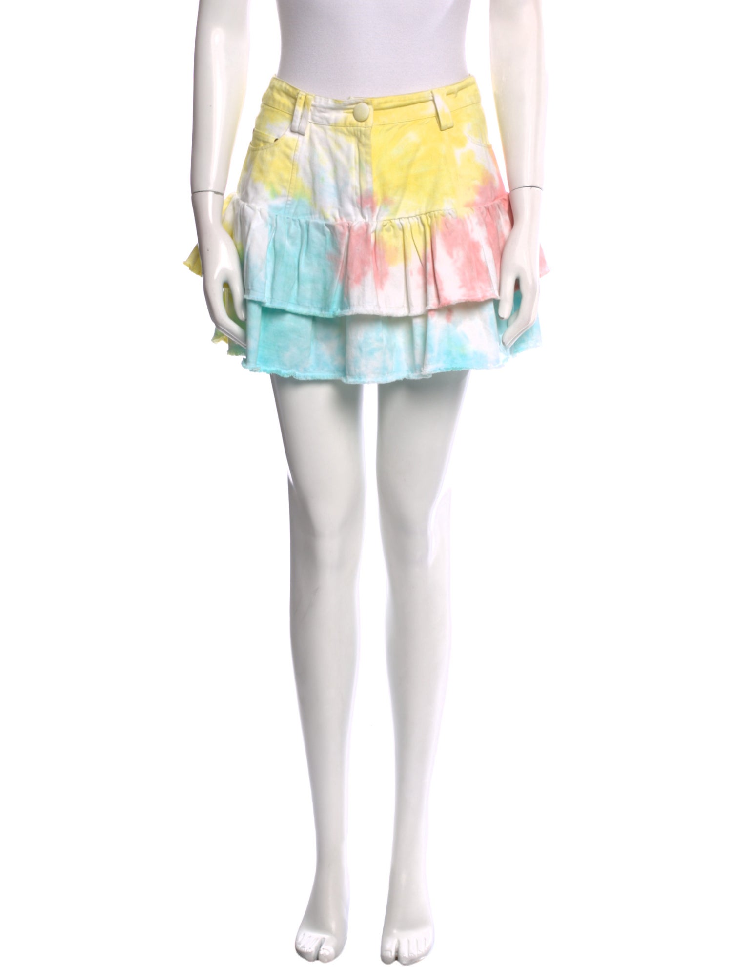 LoveShackFancy Tie-Dye Print Mini Skirt