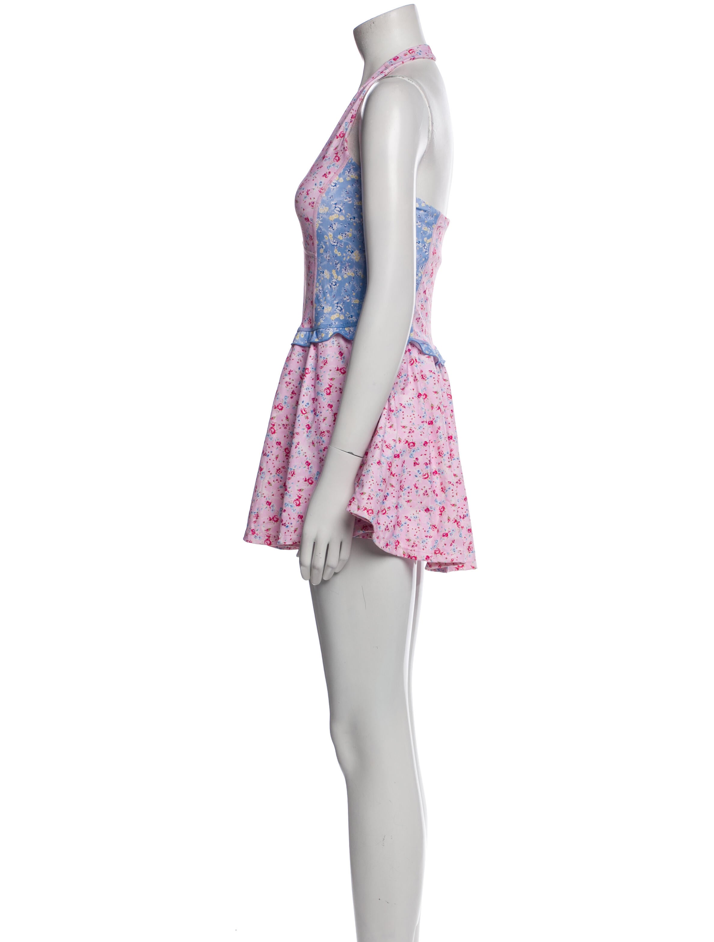 LoveShackFancy Printed Ruffle Embellishment One-Piece