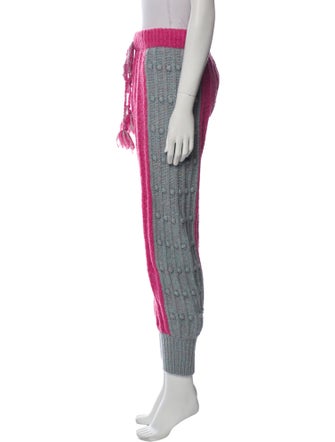 LoveShackFancy Alpaca Colorblock Pattern Sweatpants