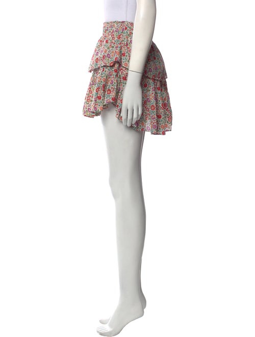 LoveShackFancy Floral Print Mini Skirt