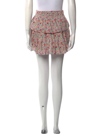 LoveShackFancy Floral Print Mini Skirt
