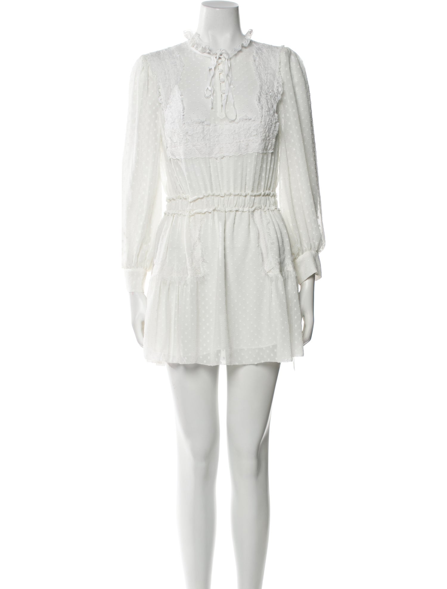 LoveShackFancy Crew Neck Mini Dress