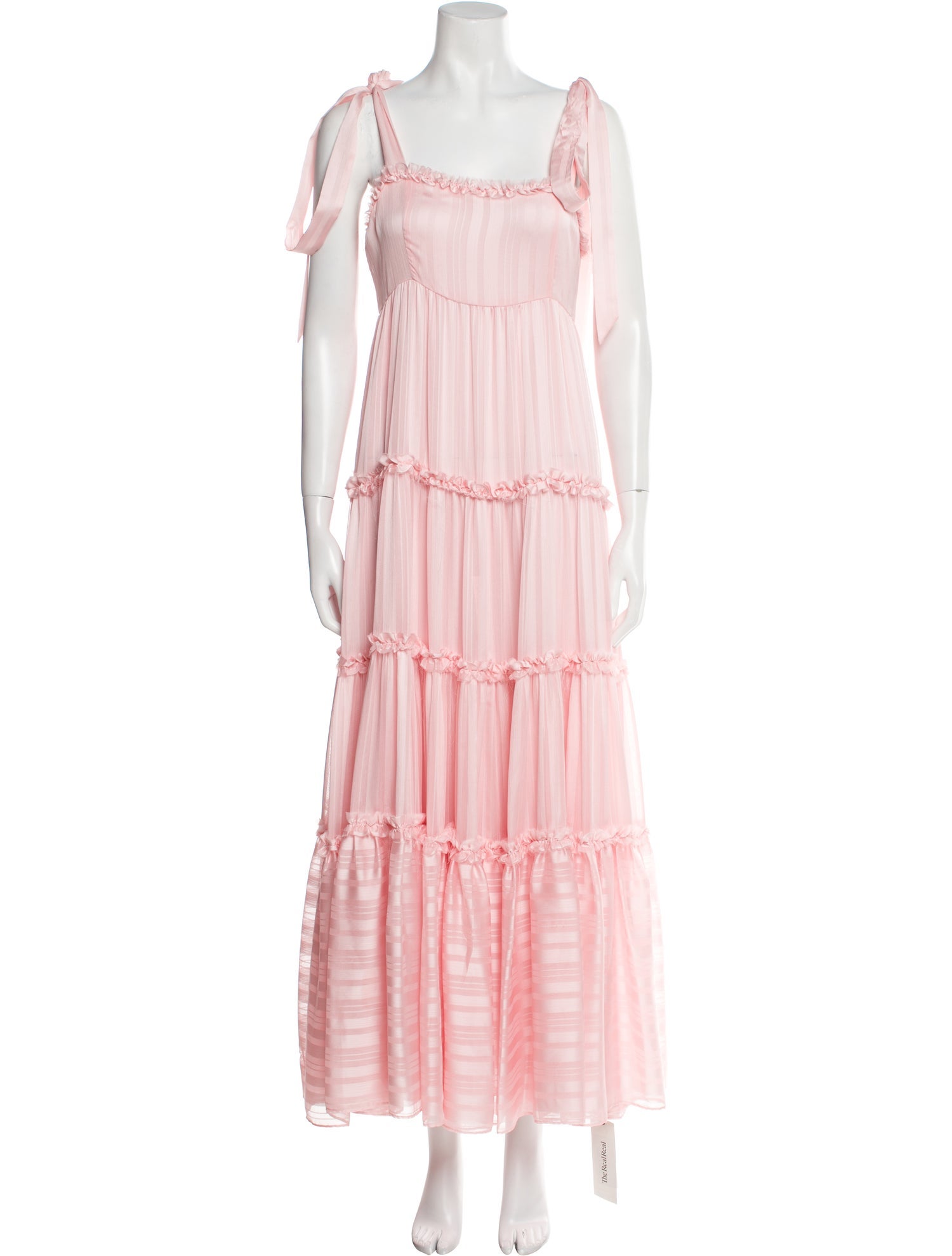 LoveShackFancy Square Neckline Long Dress