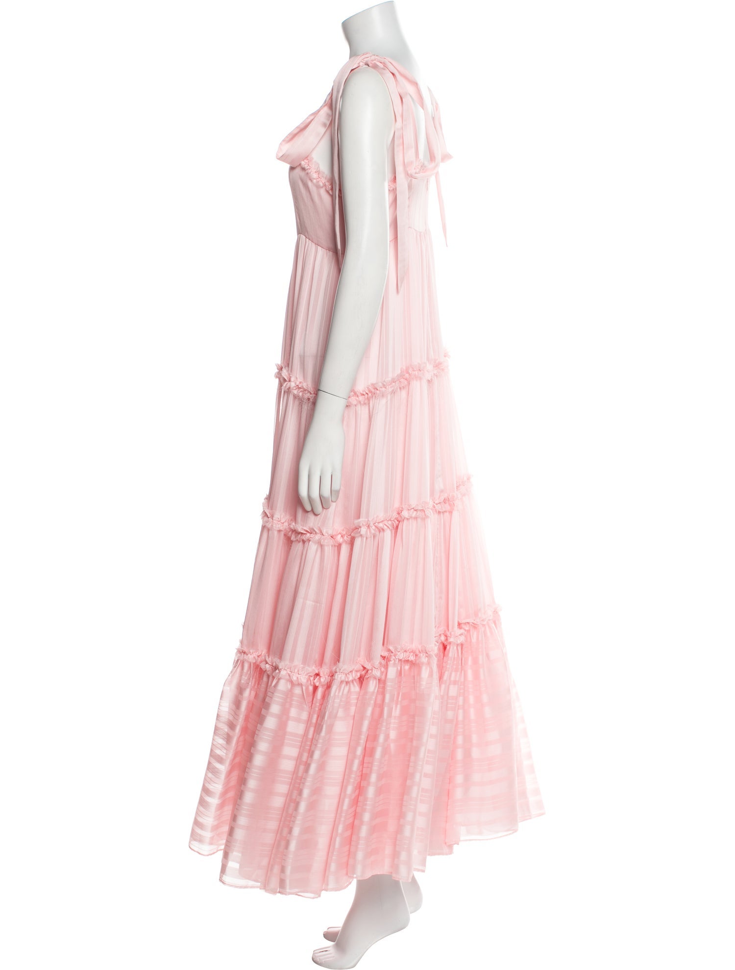 LoveShackFancy Square Neckline Long Dress