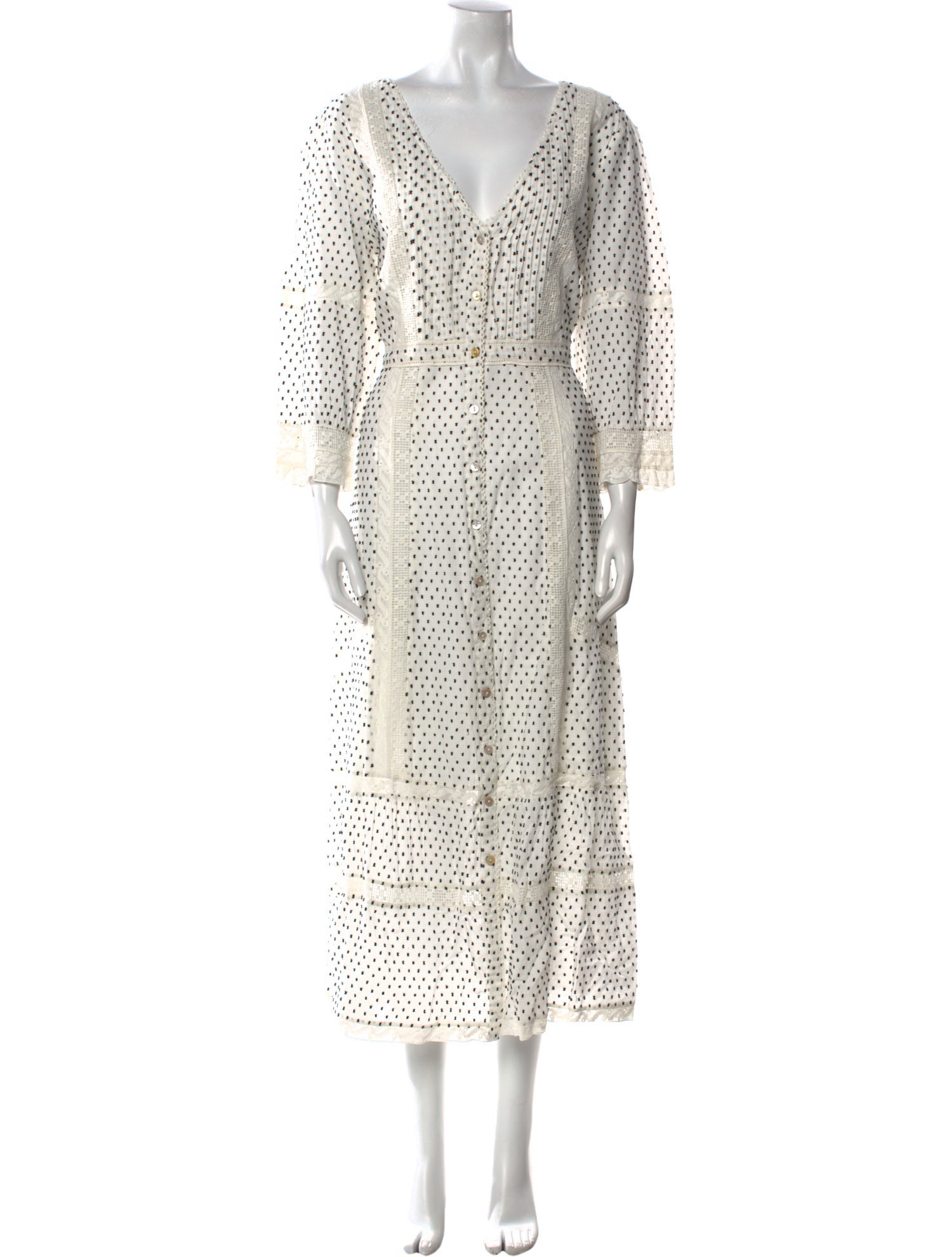 LoveShackFancy Polka Dot Print Long Dress w/ Tags