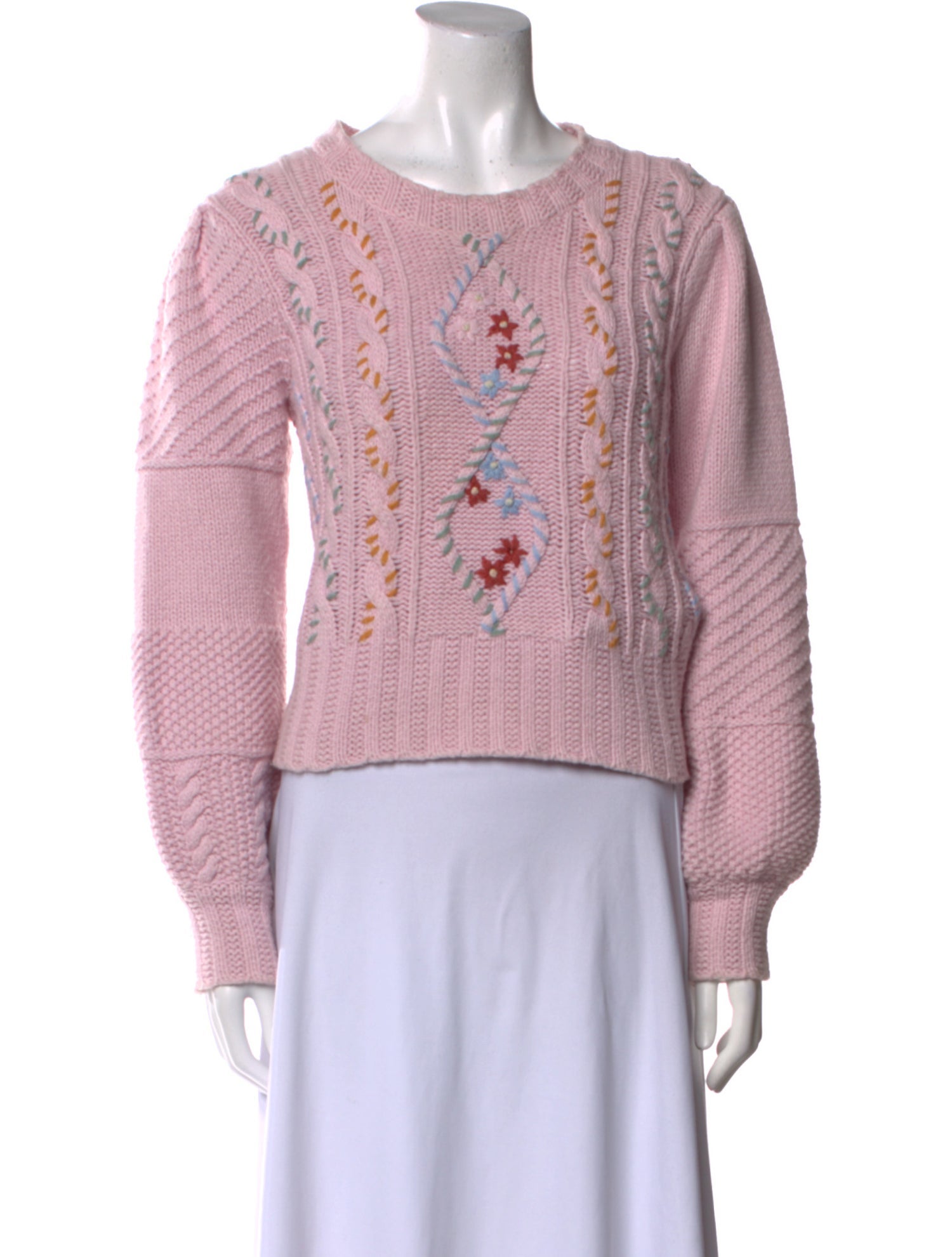 LoveShackFancy Nylon Scoop Neck Sweater