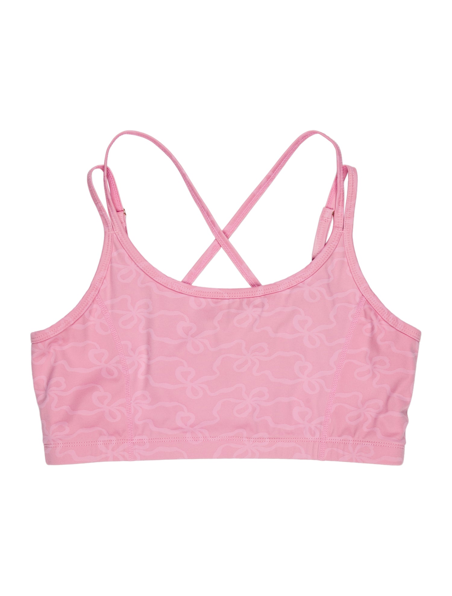 LoveShackFancy Nylon Scoop Neck Crop Top