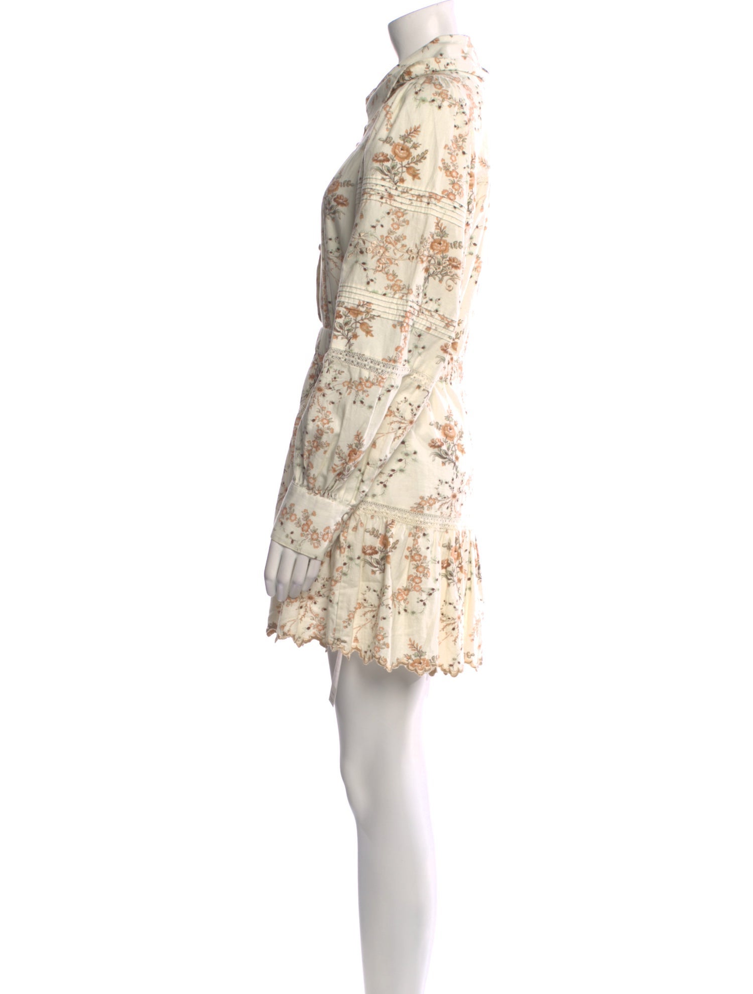 LoveShackFancy Floral Print Mini Dress