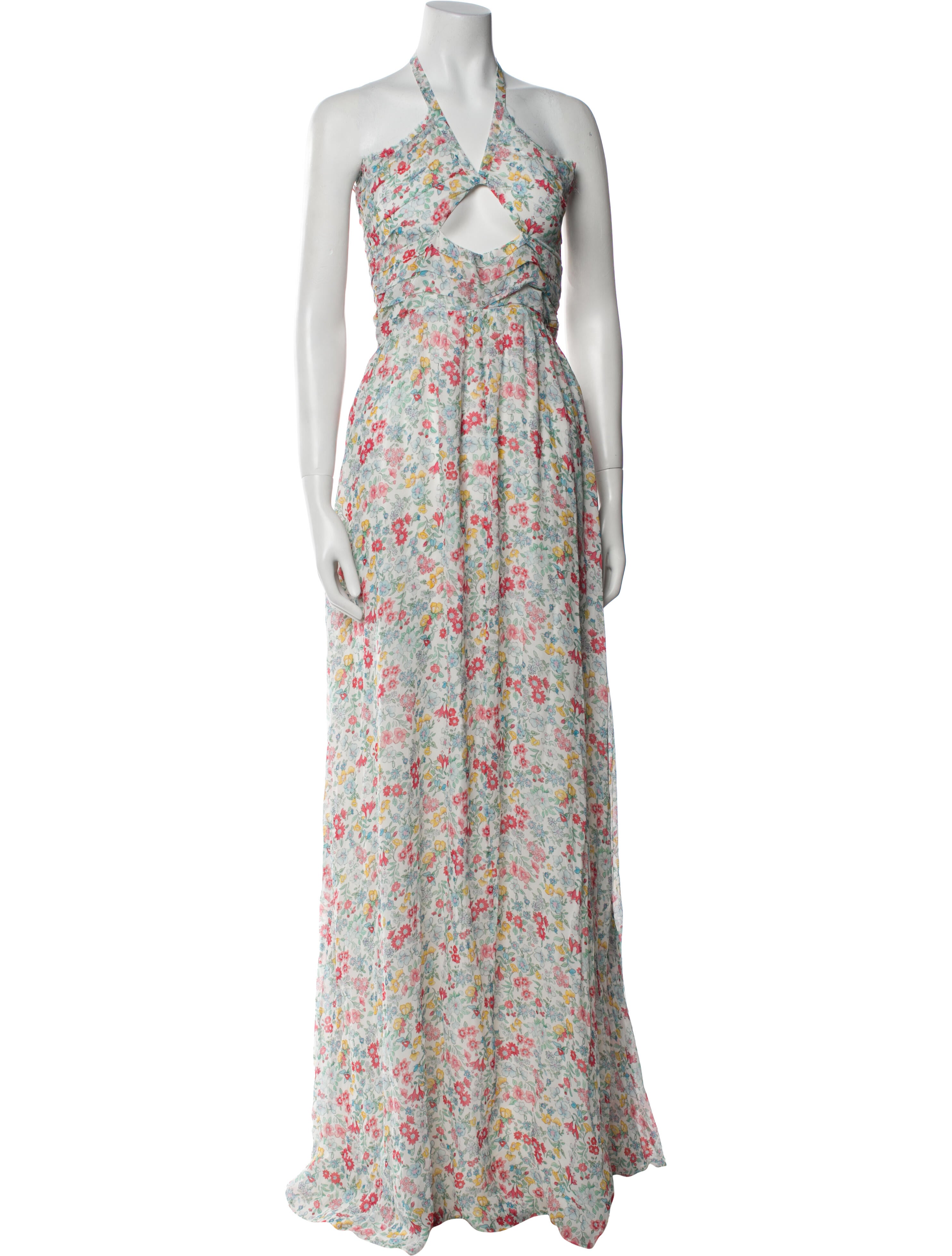 LoveShackFancy Floral Print Long Dress