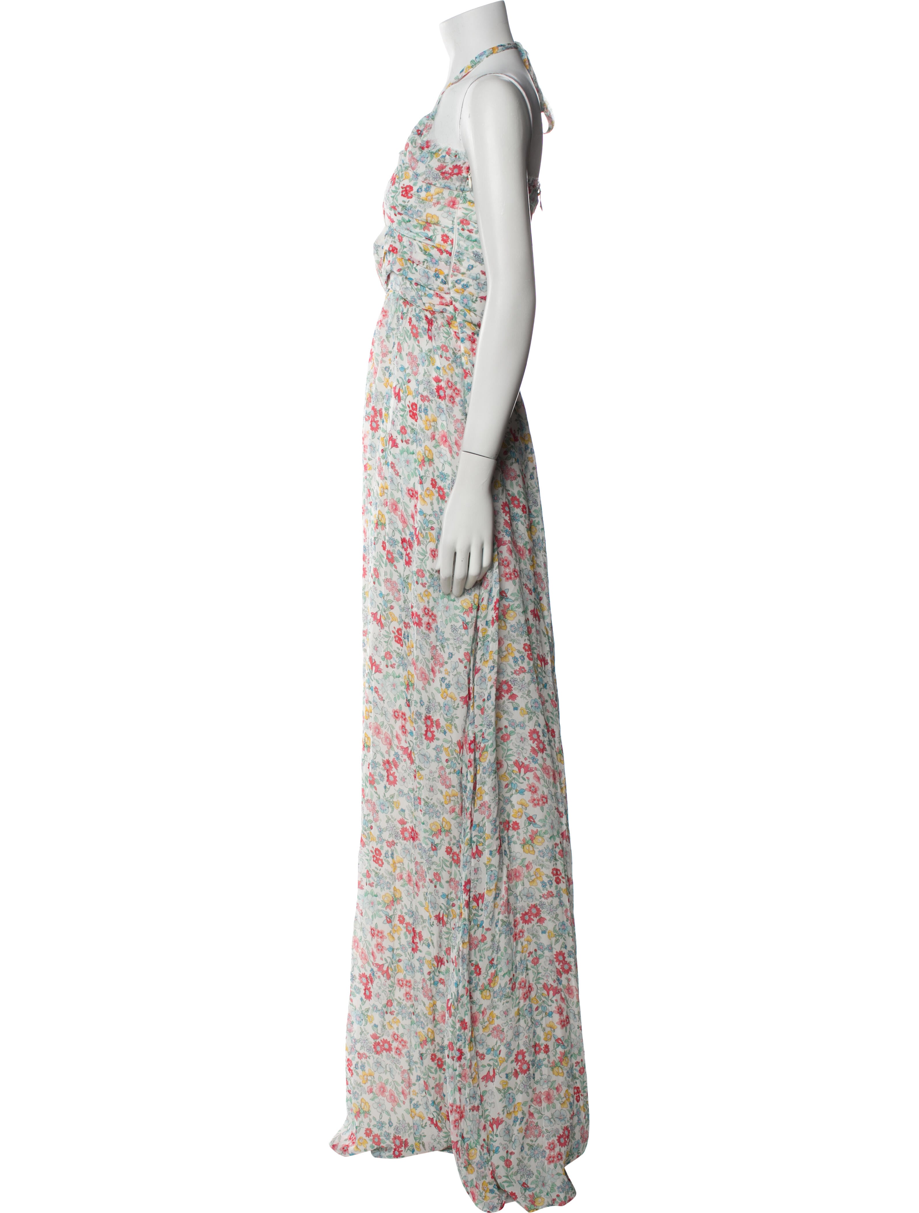 LoveShackFancy Floral Print Long Dress