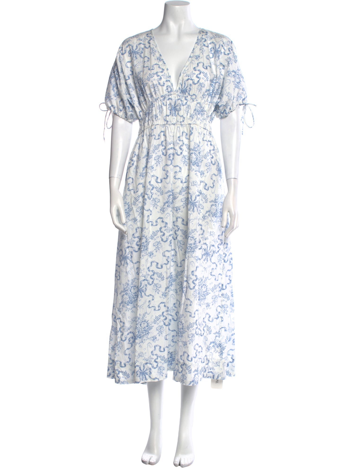 LoveShackFancy Floral Print Long Dress