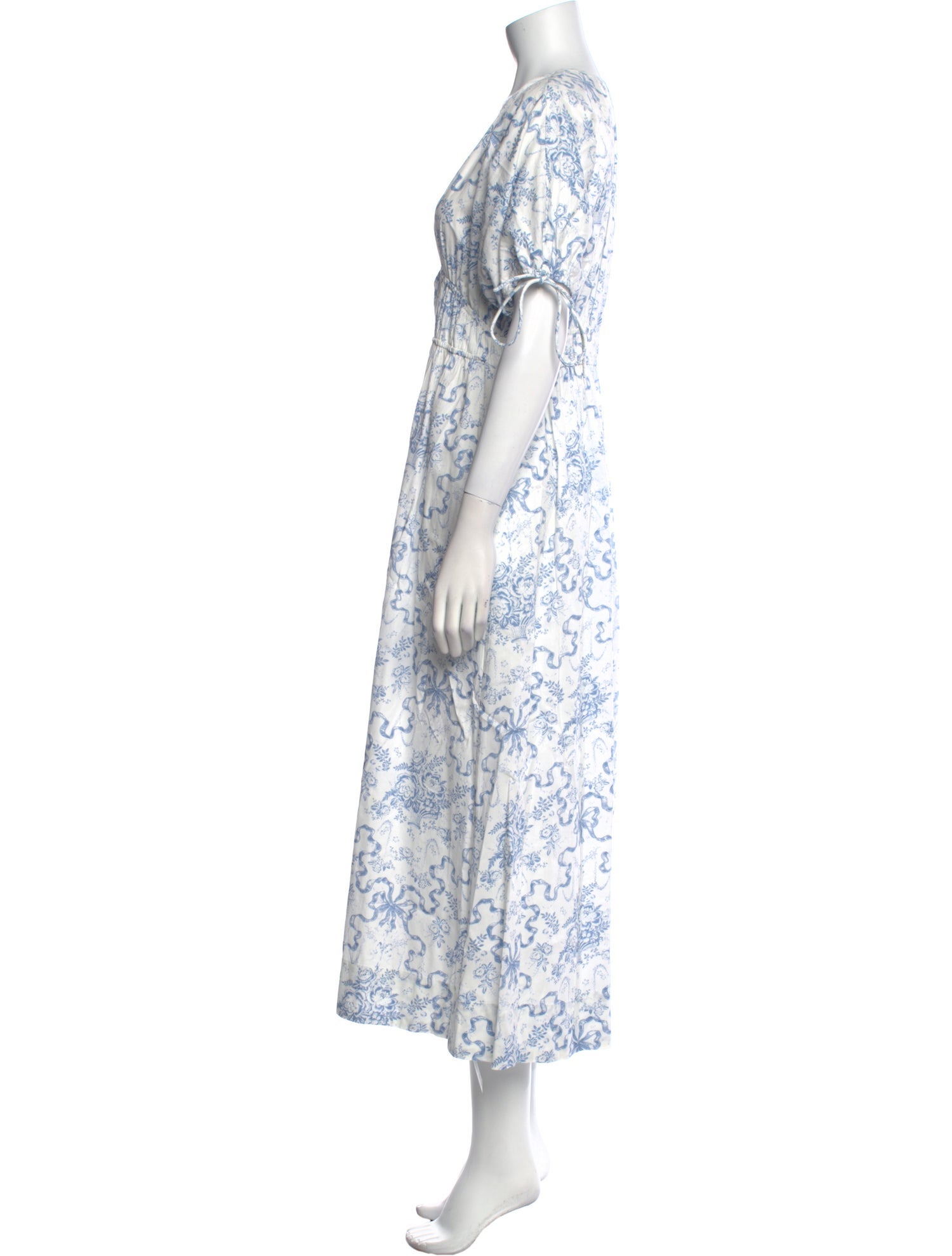 LoveShackFancy Floral Print Long Dress