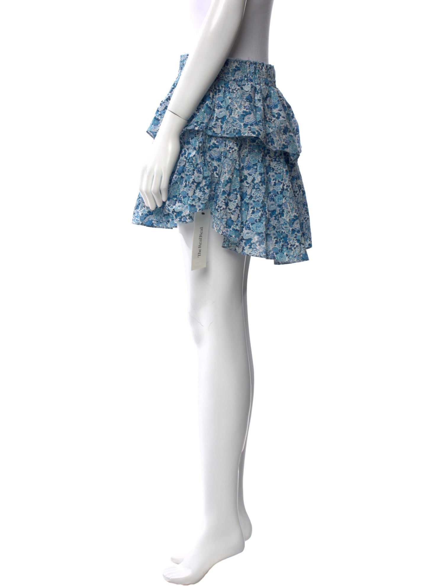 LoveShackFancy Floral Print Mini Skirt