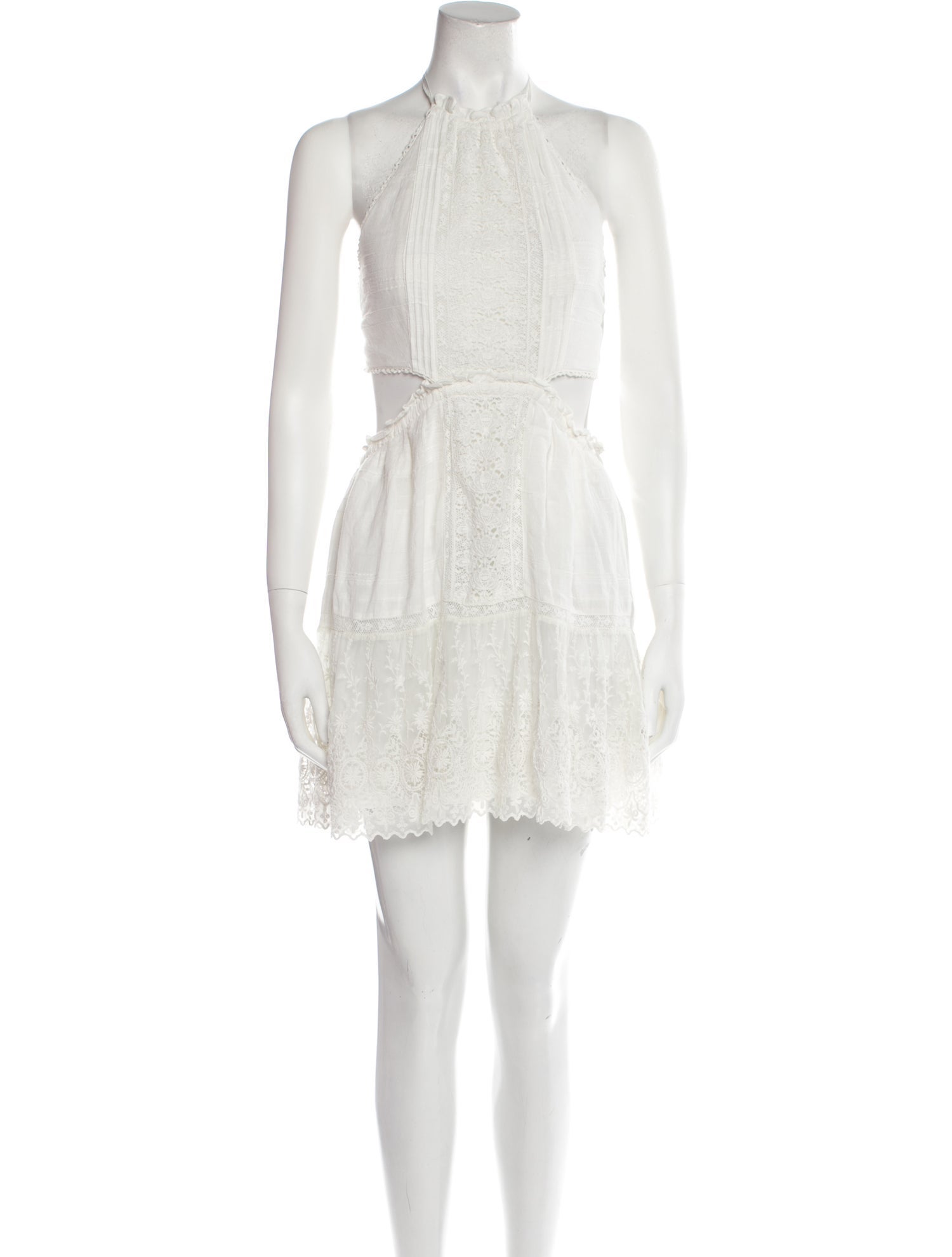 LoveShackFancy Halterneck Mini Dress