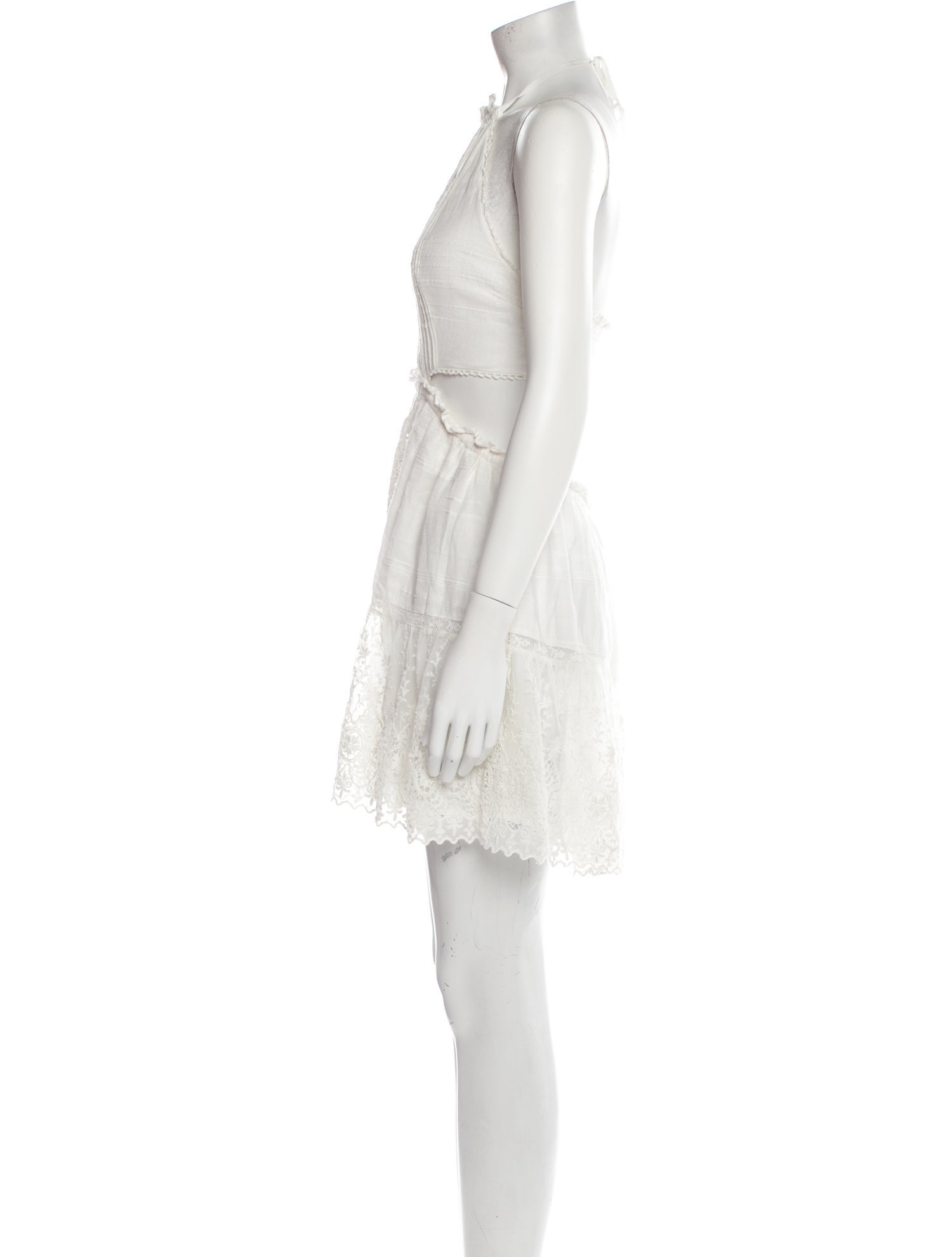 LoveShackFancy Halterneck Mini Dress