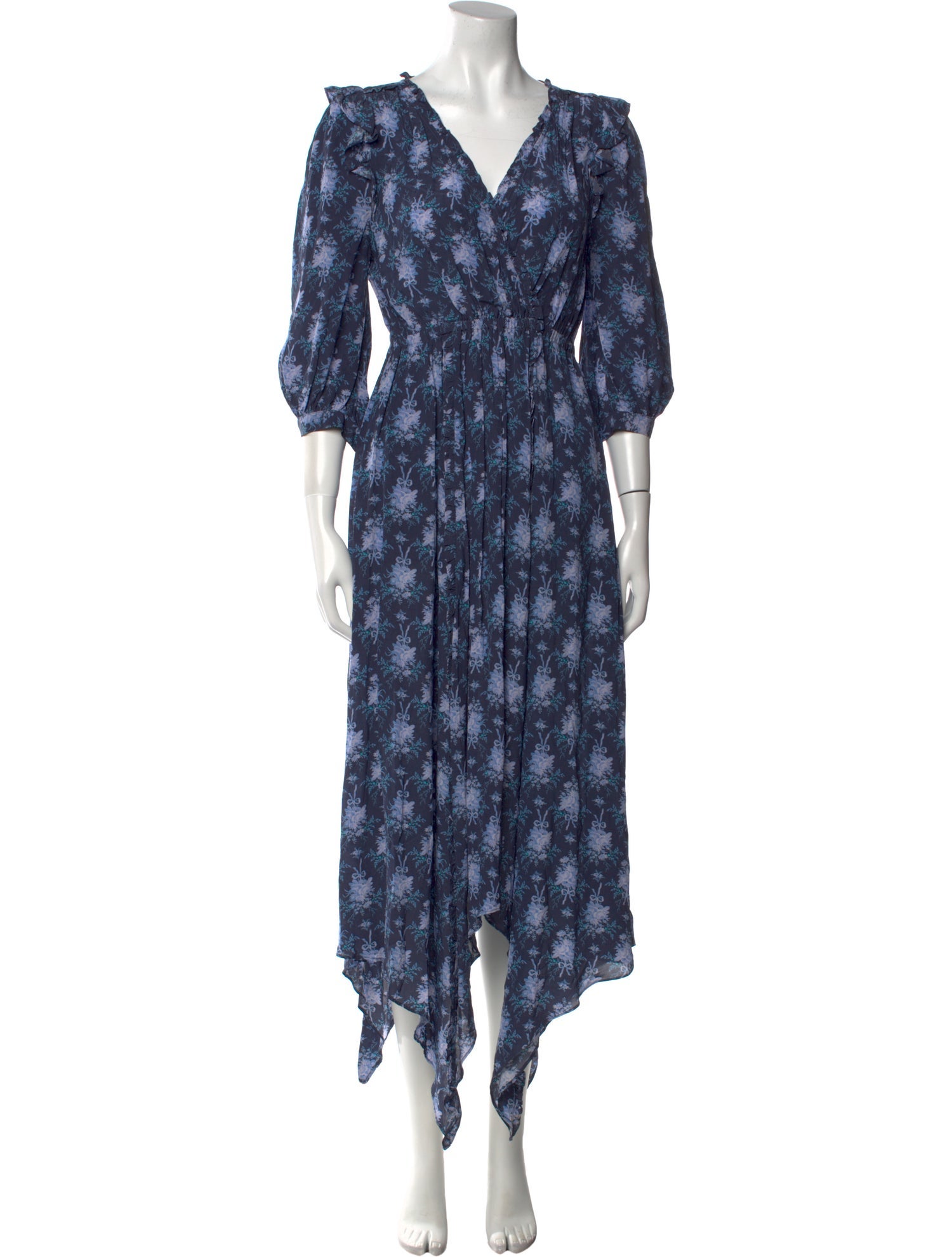 LoveShackFancy Floral Print Long Dress