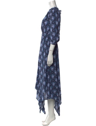 LoveShackFancy Floral Print Long Dress