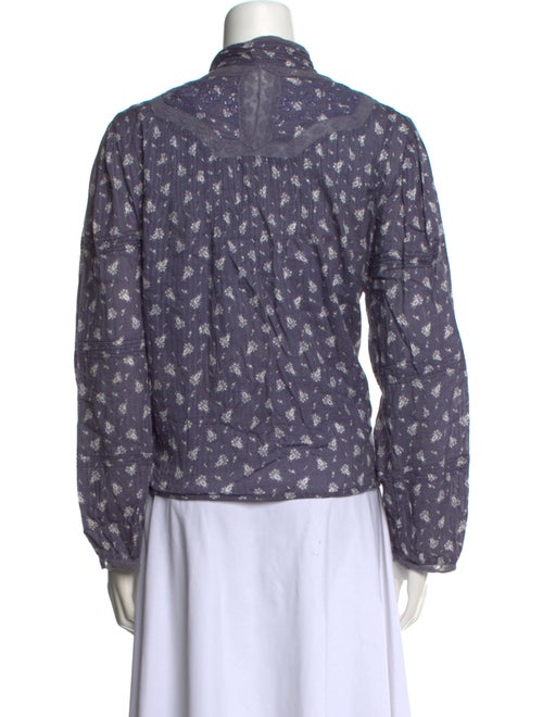 LoveShackFancy Floral Print Long Sleeve Top