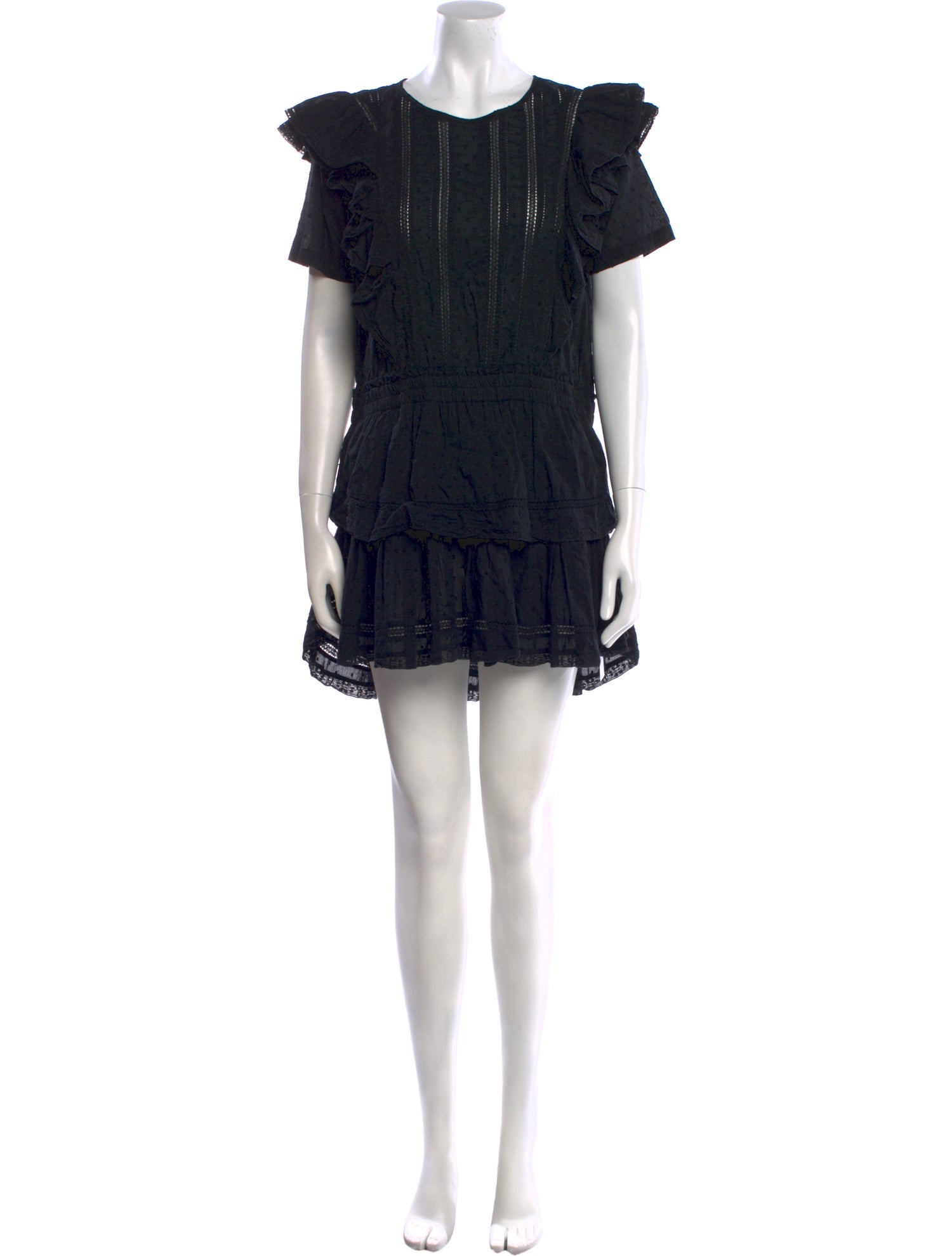 LoveShackFancy Crew Neck Mini Dress