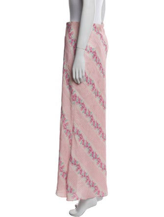 LoveShackFancy Floral Print Midi Length Skirt