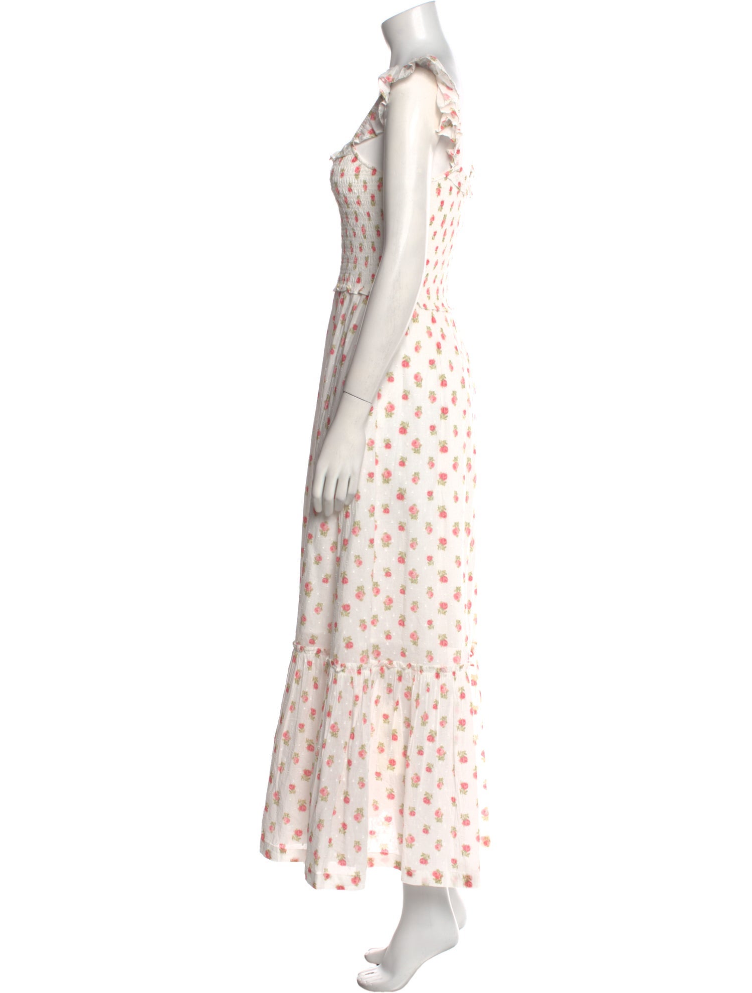 LoveShackFancy Floral Print Long Dress