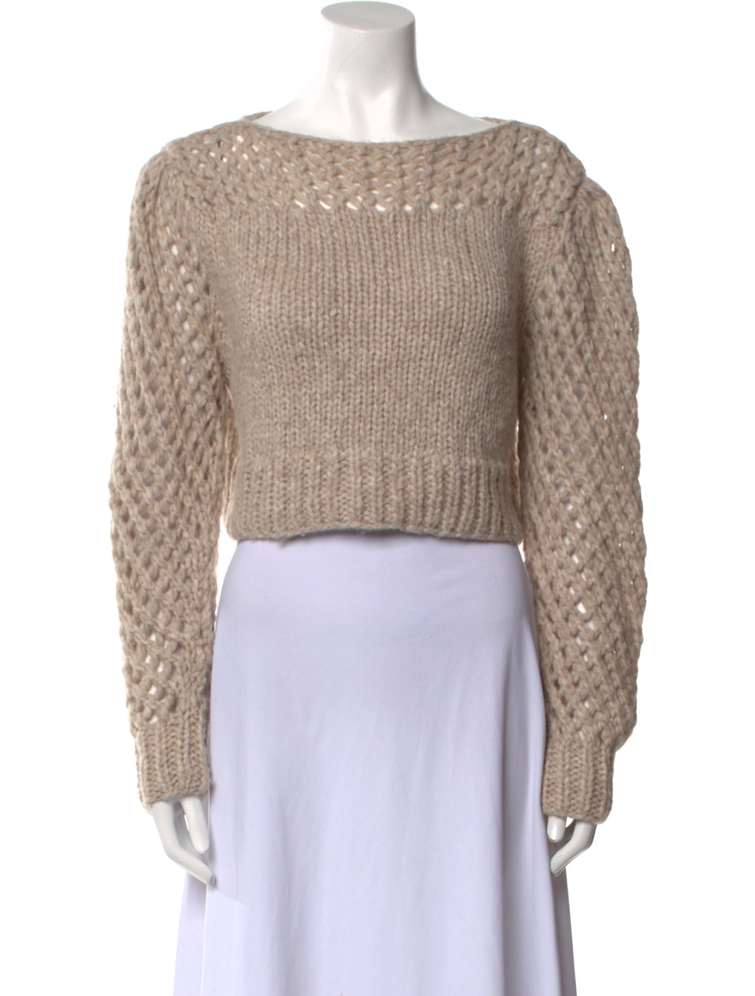 LoveShackFancy Baby Alpaca Bateau Neckline Sweater