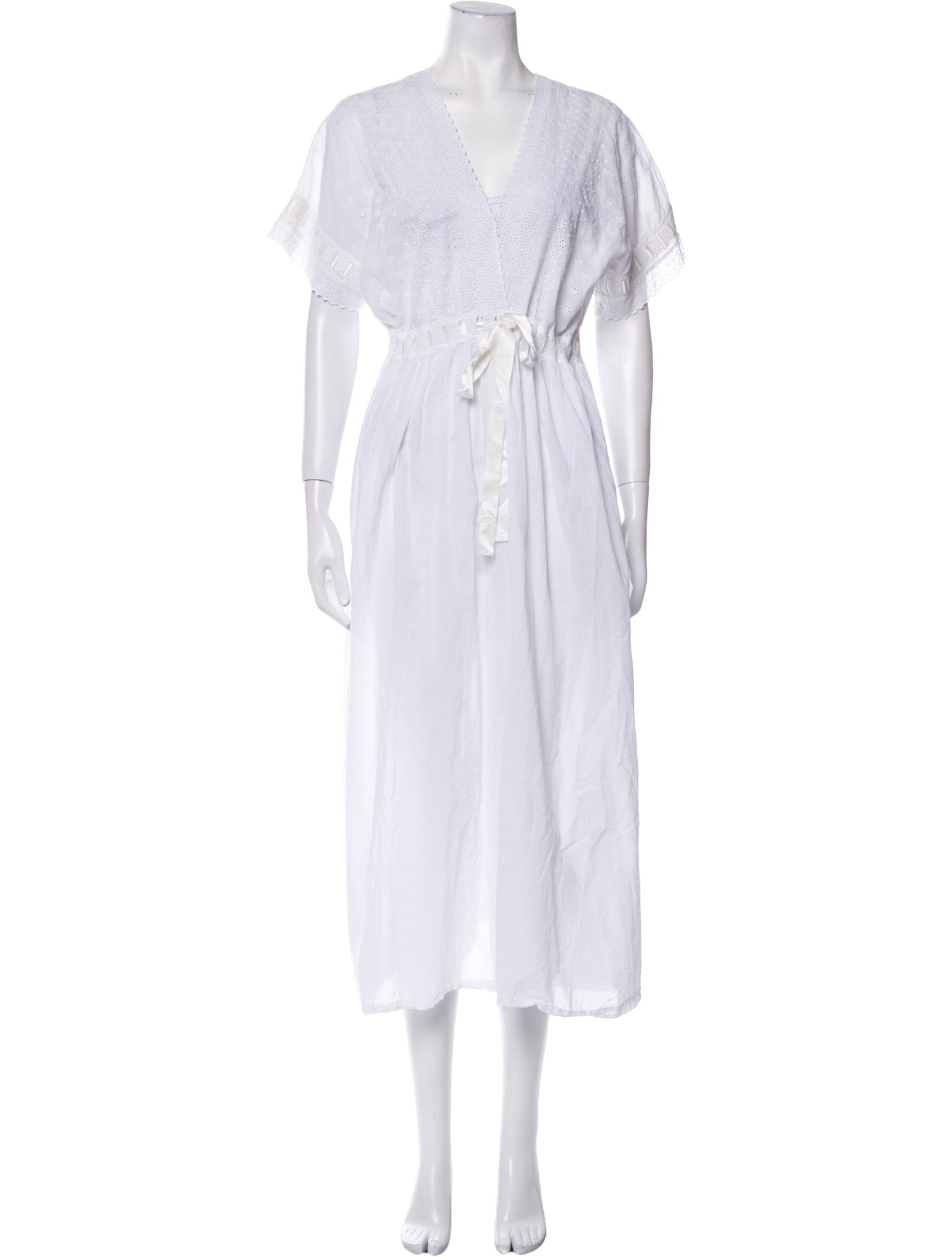 LoveShackFancy V-Neck Long Dress